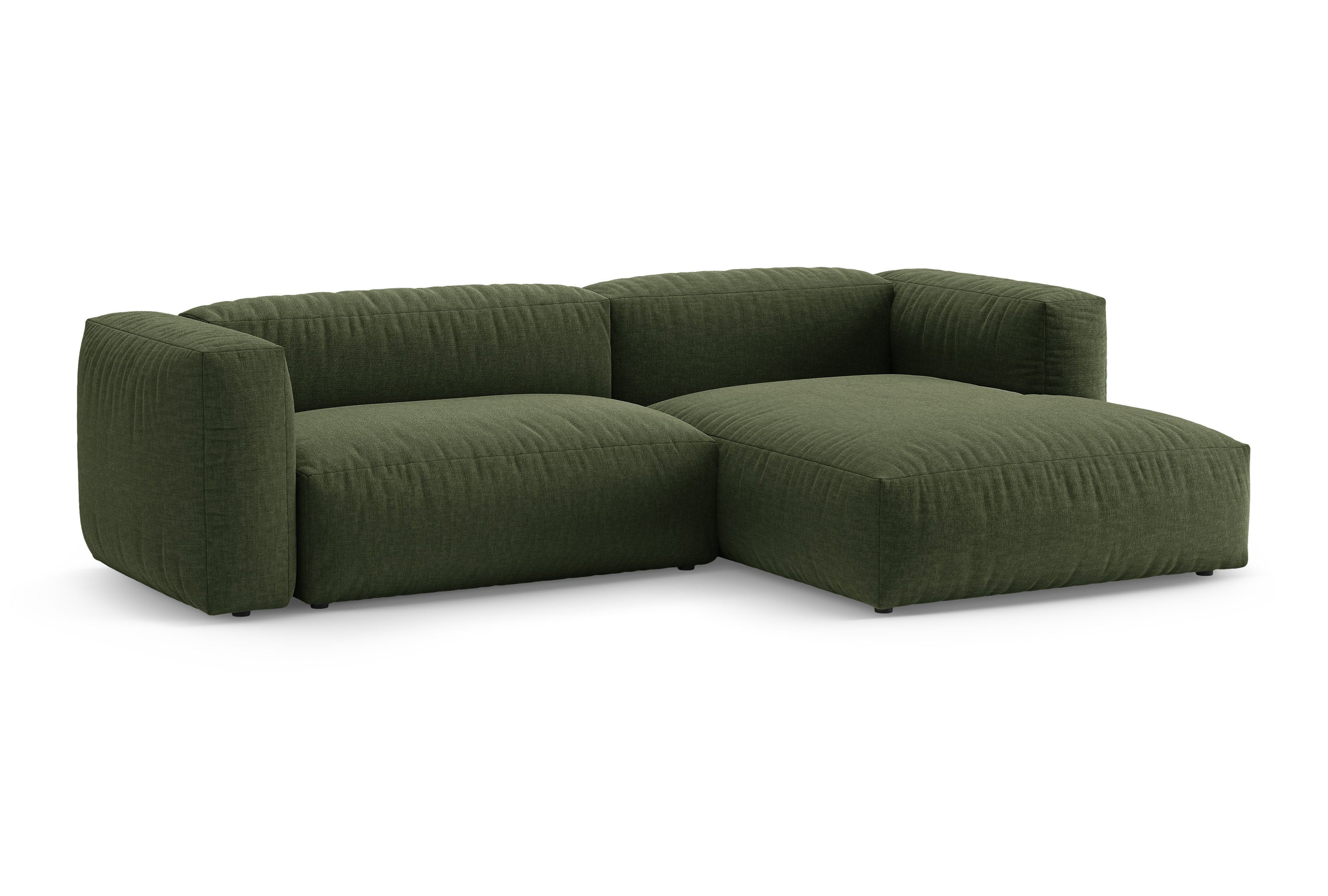Right-facing corner sofa bed MARTINA green
