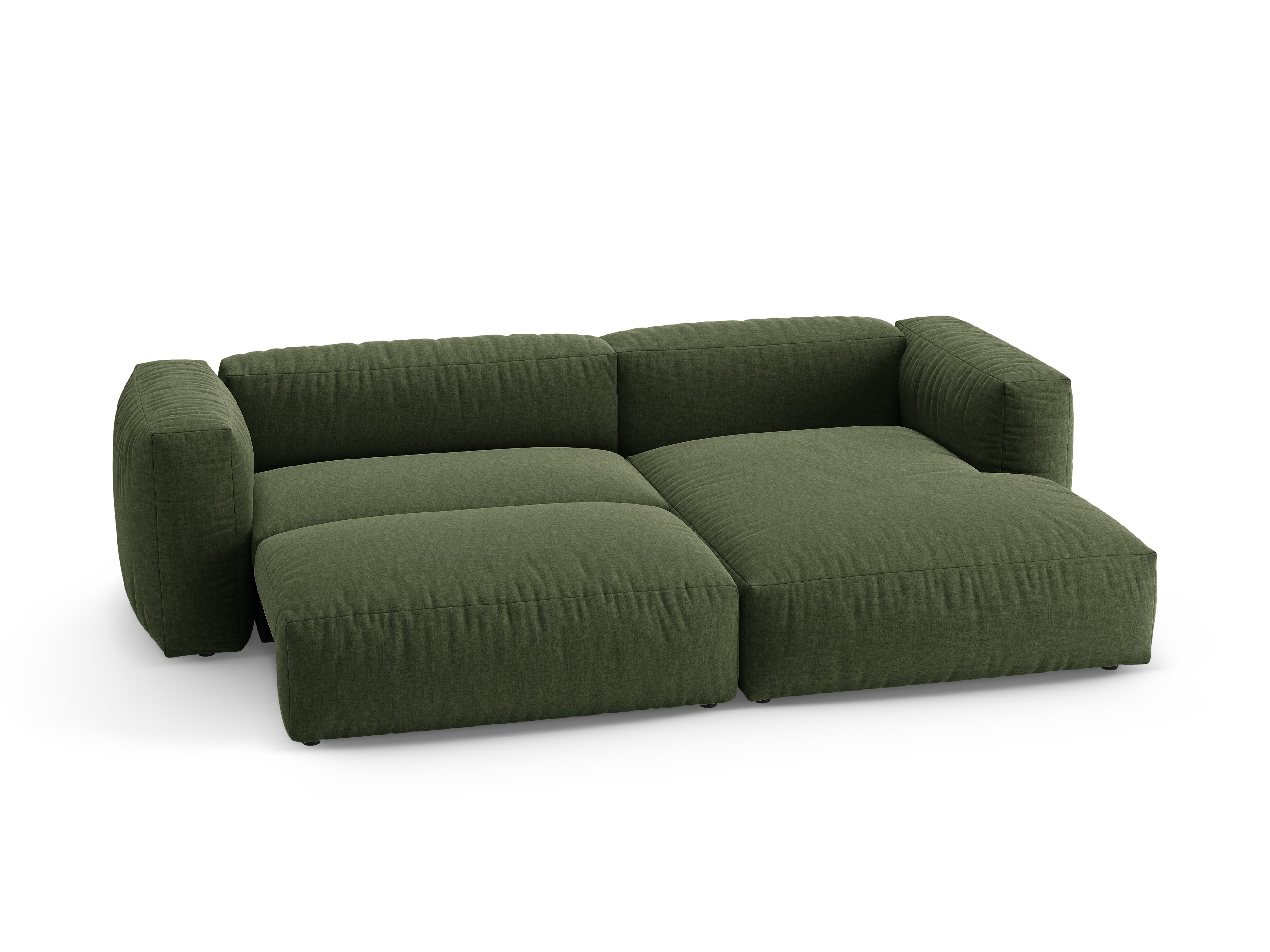 Right-facing corner sofa bed MARTINA green