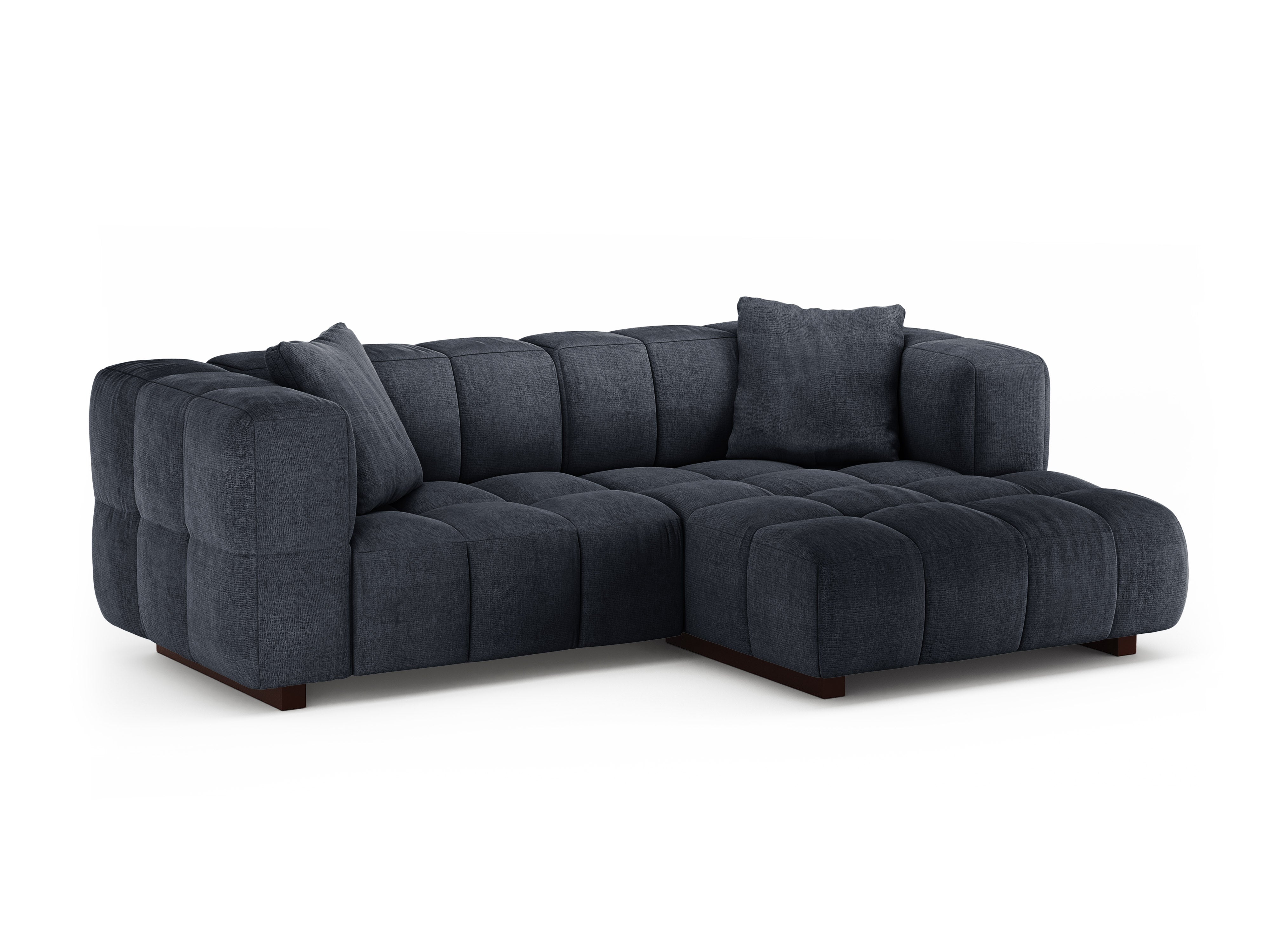 Right-facing corner sofa bed PUMA dark blue