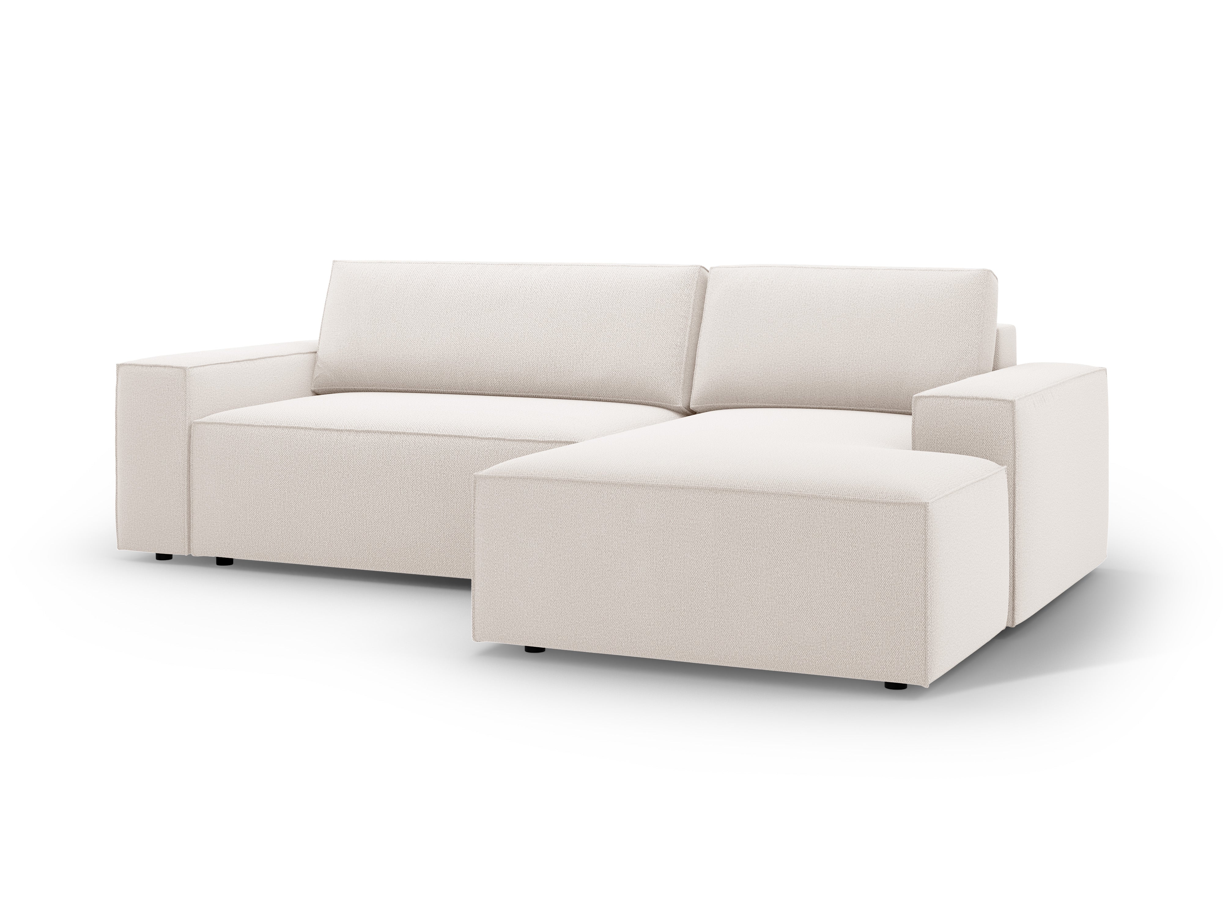 Right-facing corner sofa bed JODIE light beige