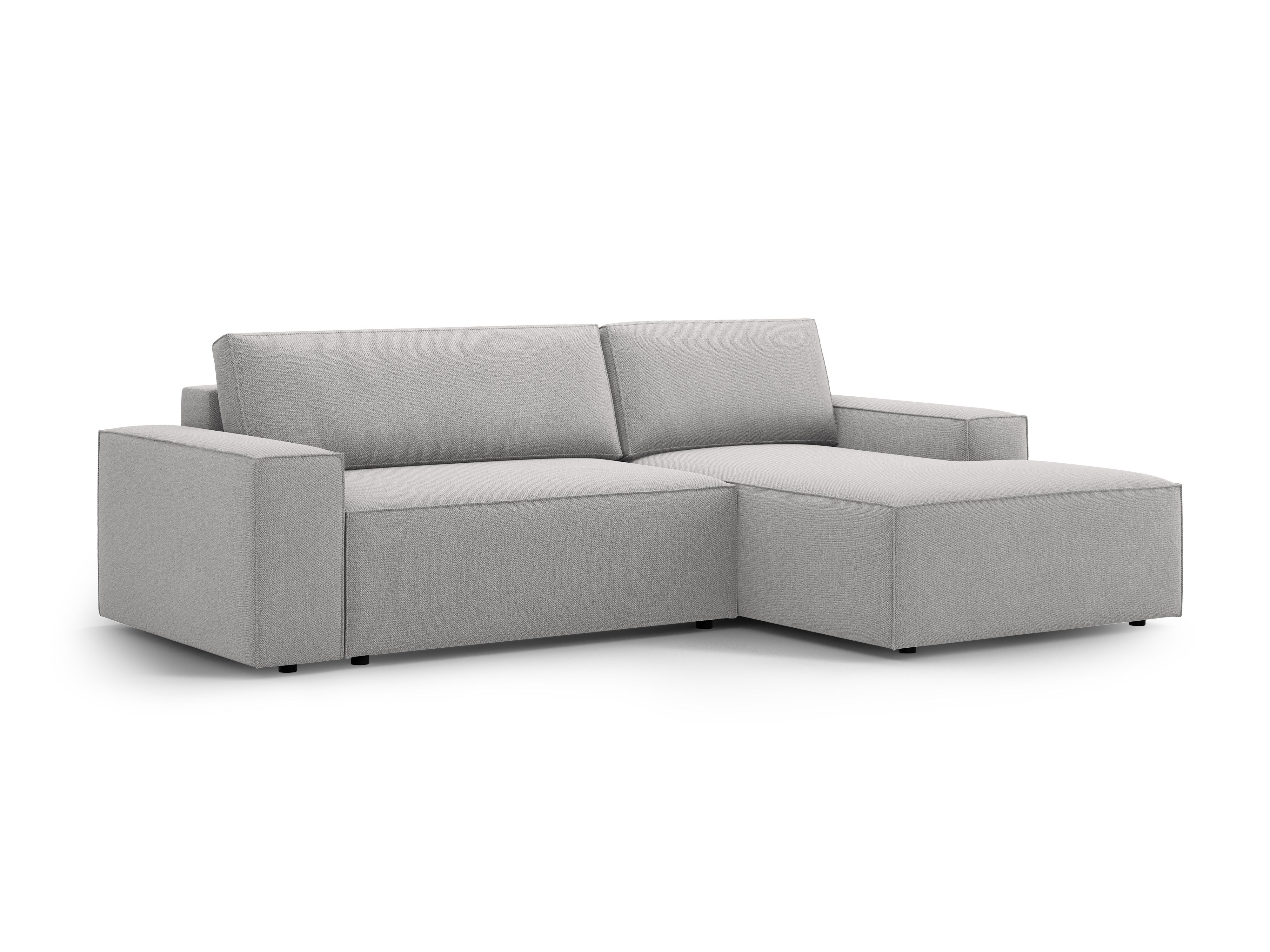 Right-facing corner sofa bed JODIE light gray