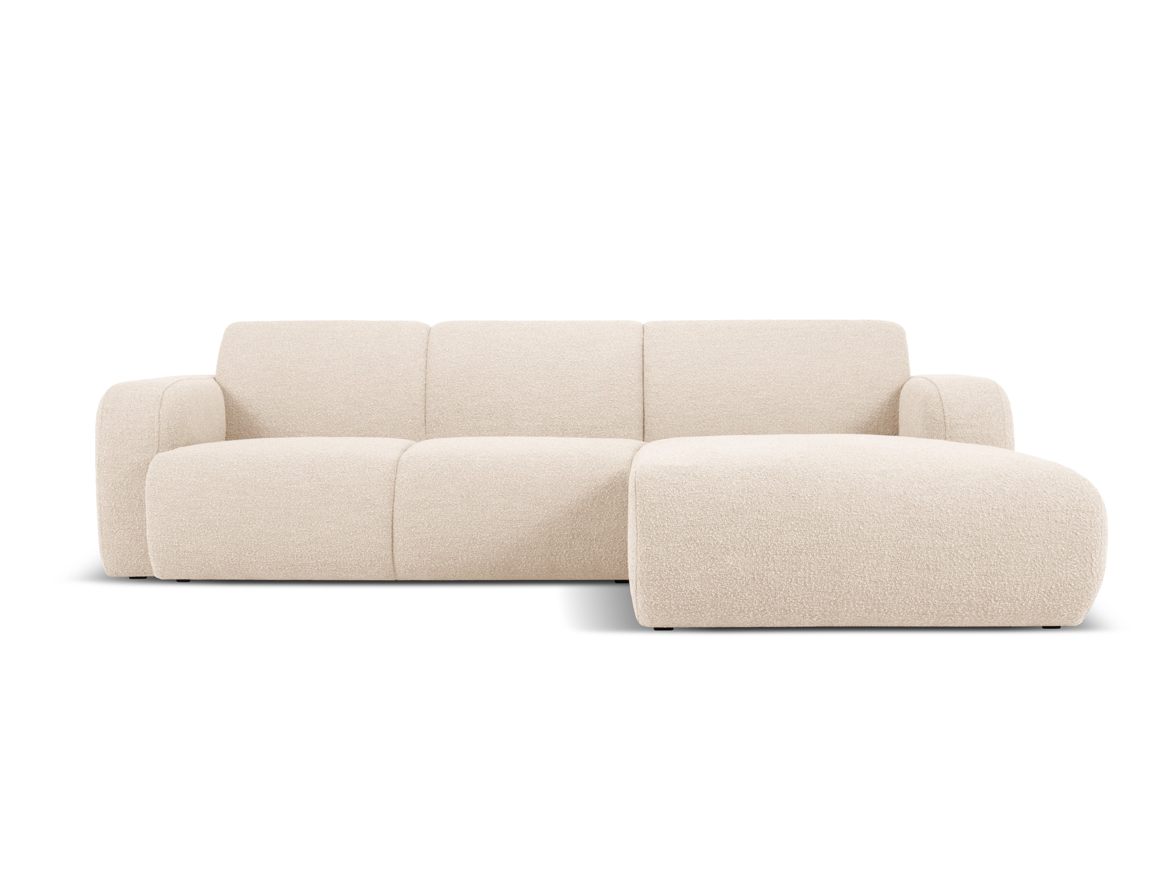 Narożnik w tkaninie boucle prawostronny MOLINO beżowy Micadoni Eye on Design