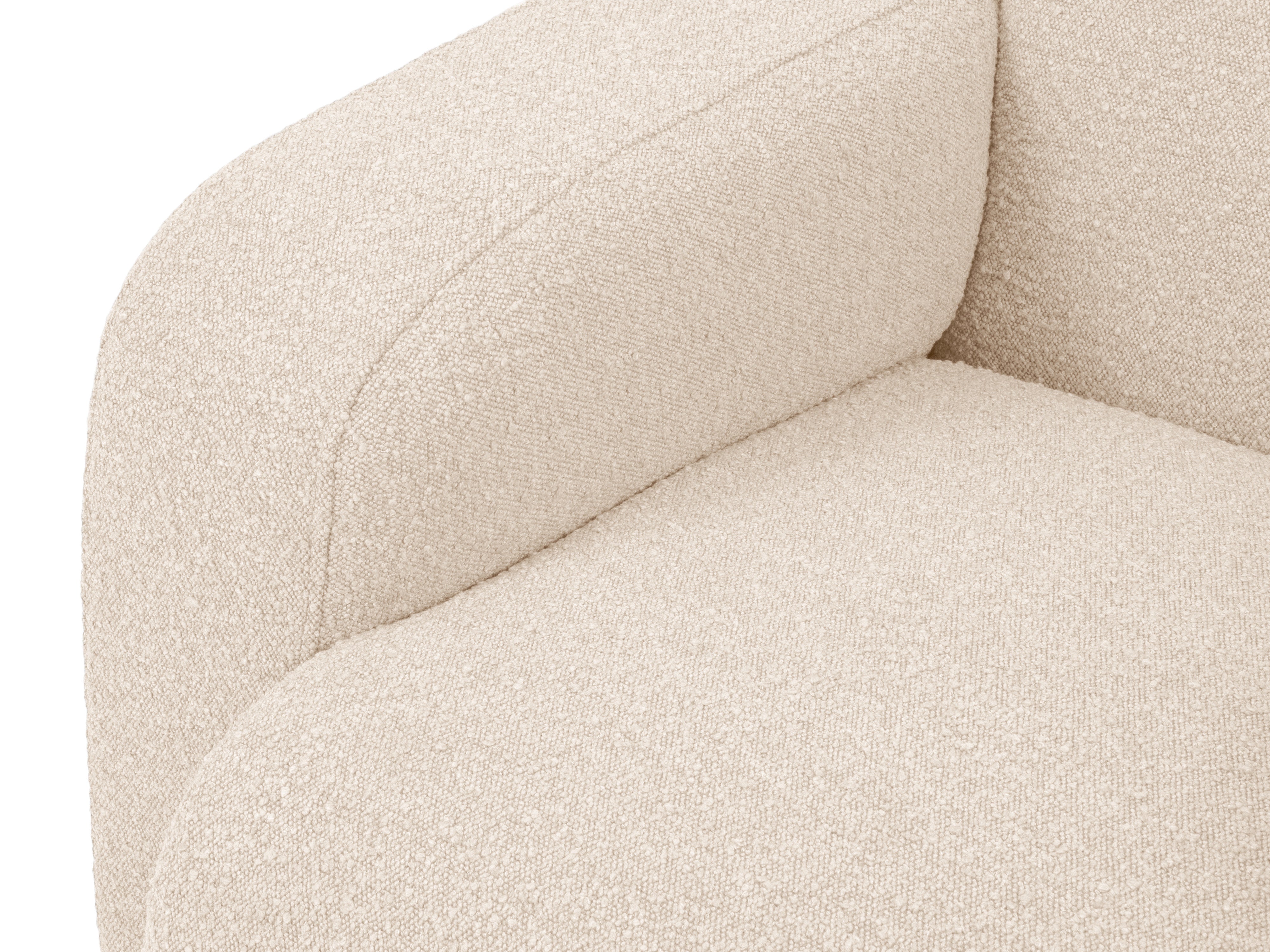 Narożnik w tkaninie boucle prawostronny MOLINO beżowy Micadoni Eye on Design
