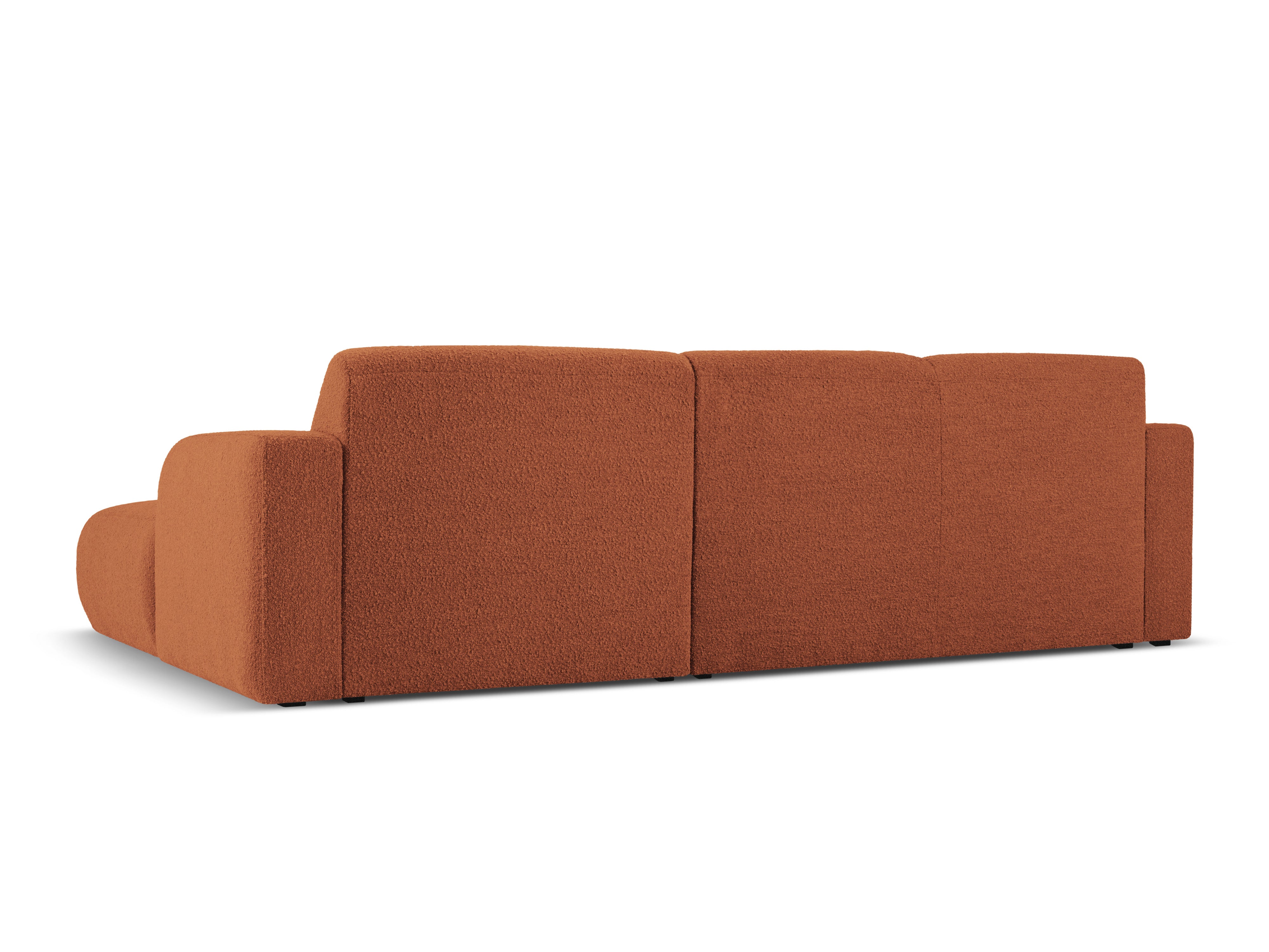 Narożnik w tkaninie boucle prawostronny MOLINO terracotta Micadoni Eye on Design
