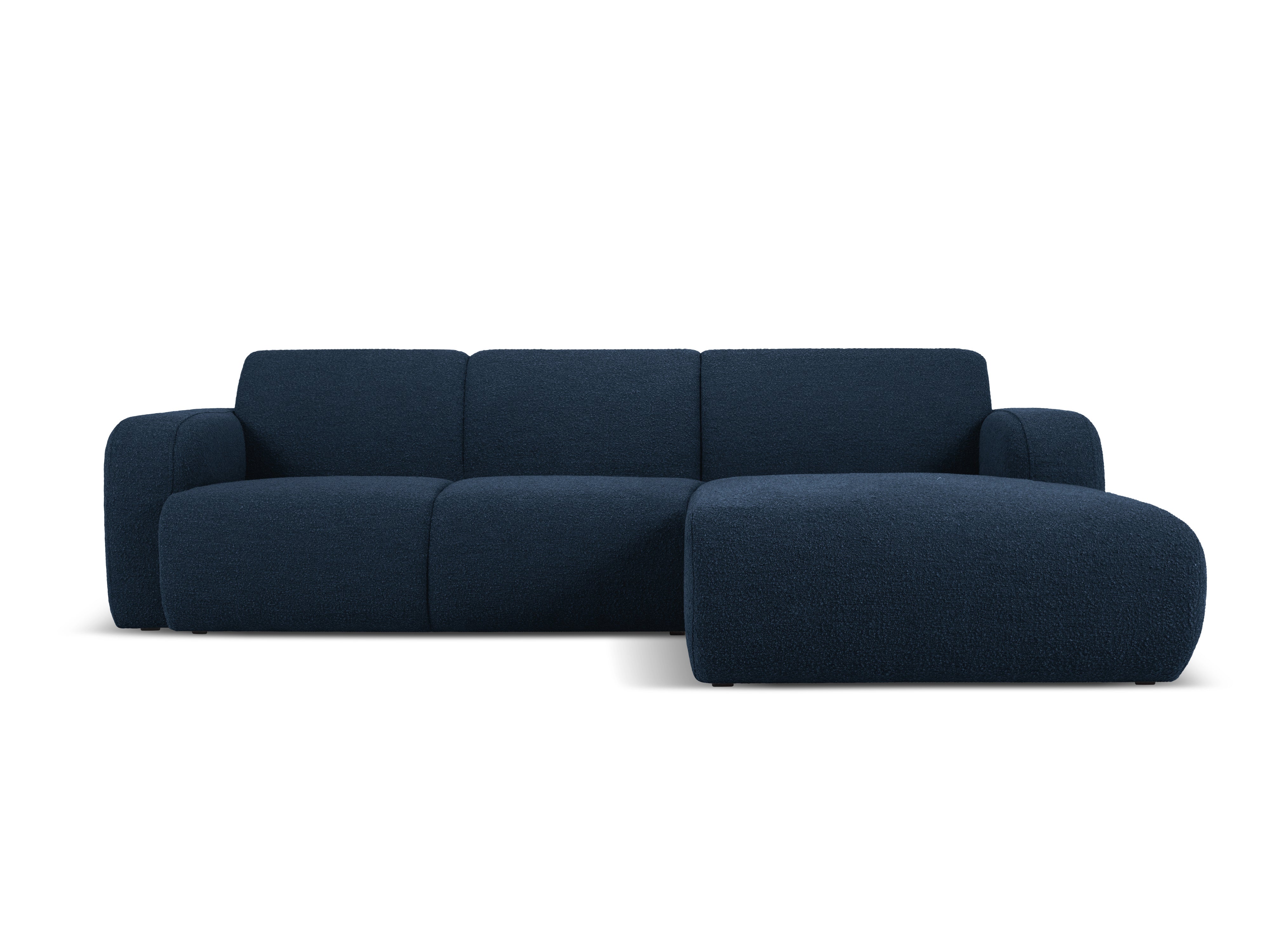 Narożnik w tkaninie boucle prawostronny MOLINO granatowy Micadoni Eye on Design