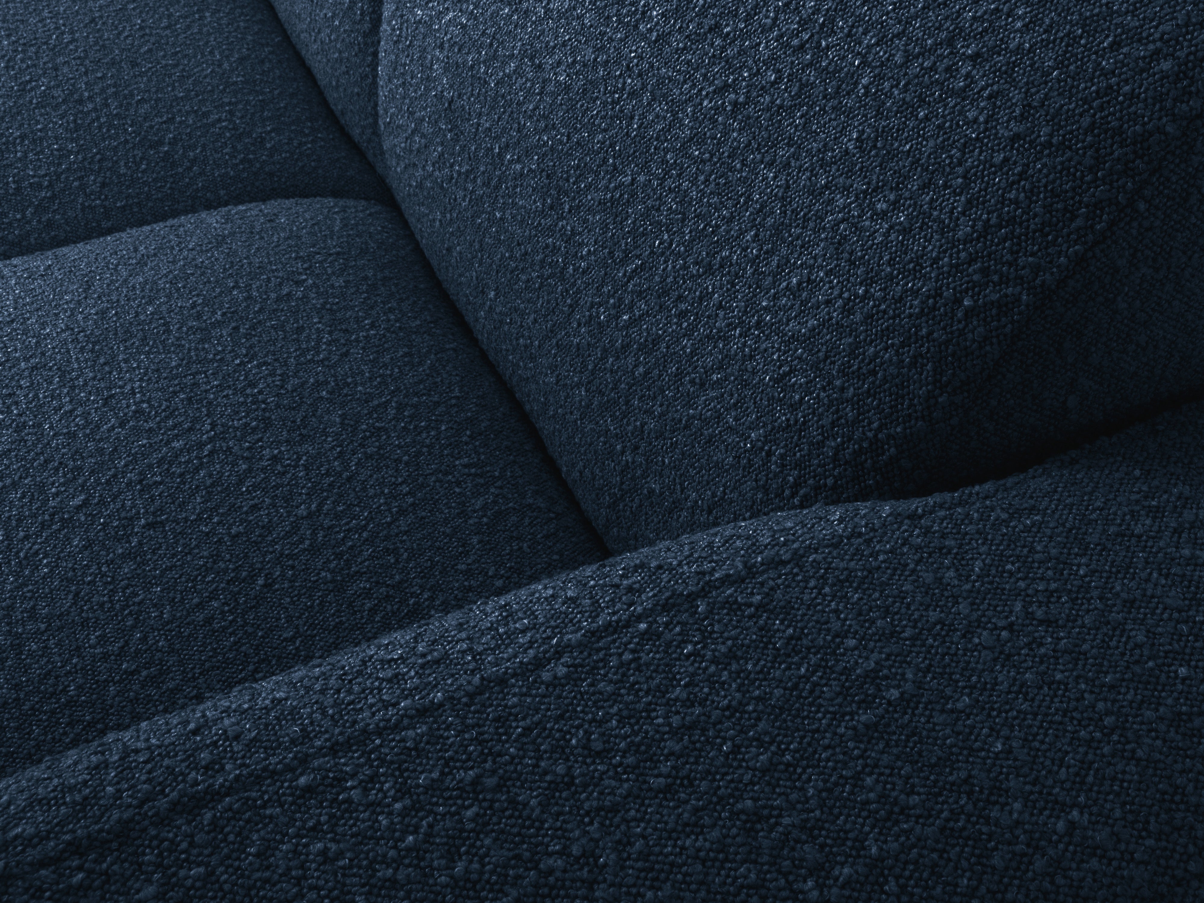 Narożnik w tkaninie boucle prawostronny MOLINO granatowy Micadoni Eye on Design
