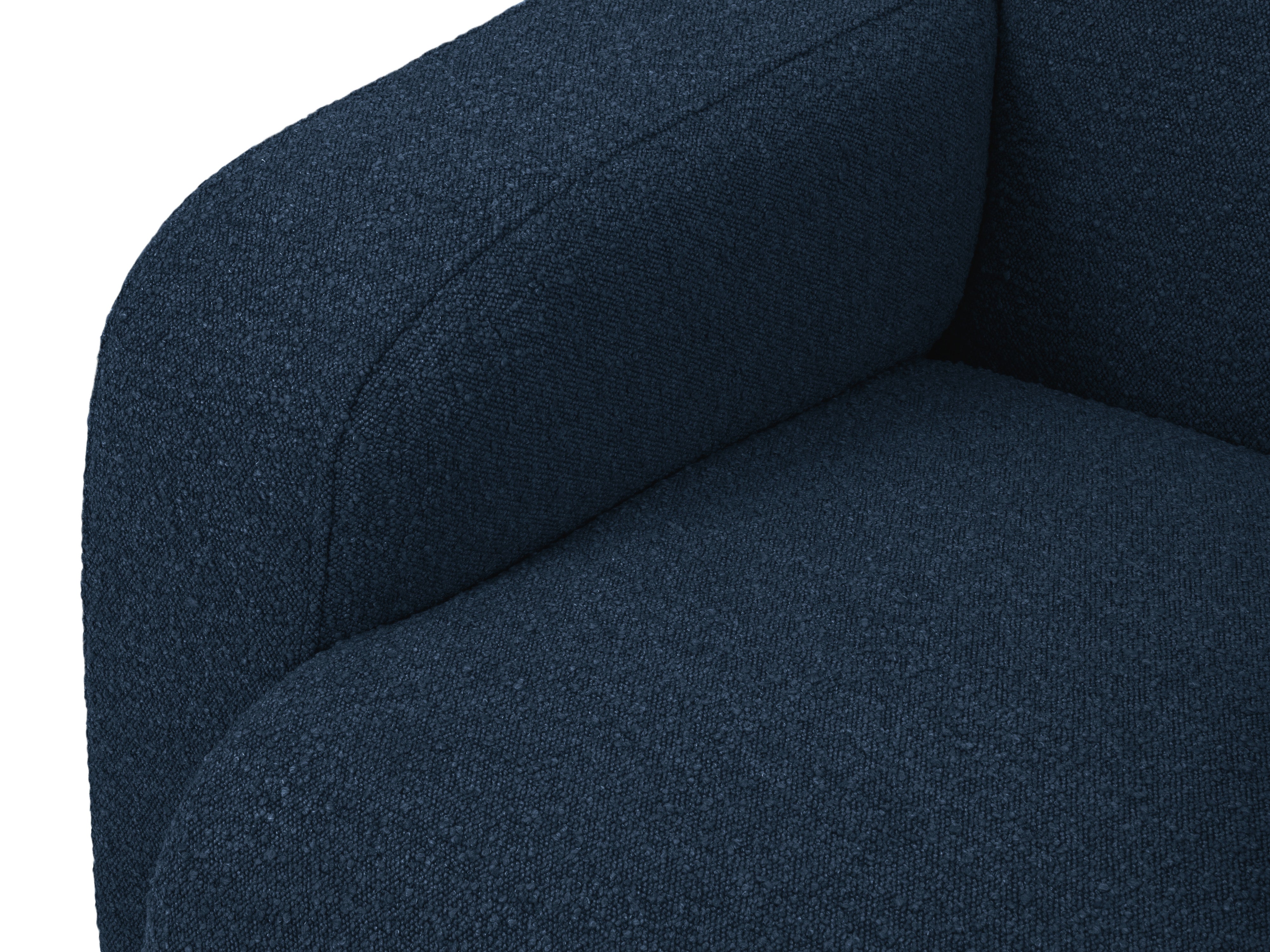 Narożnik w tkaninie boucle prawostronny MOLINO granatowy Micadoni Eye on Design