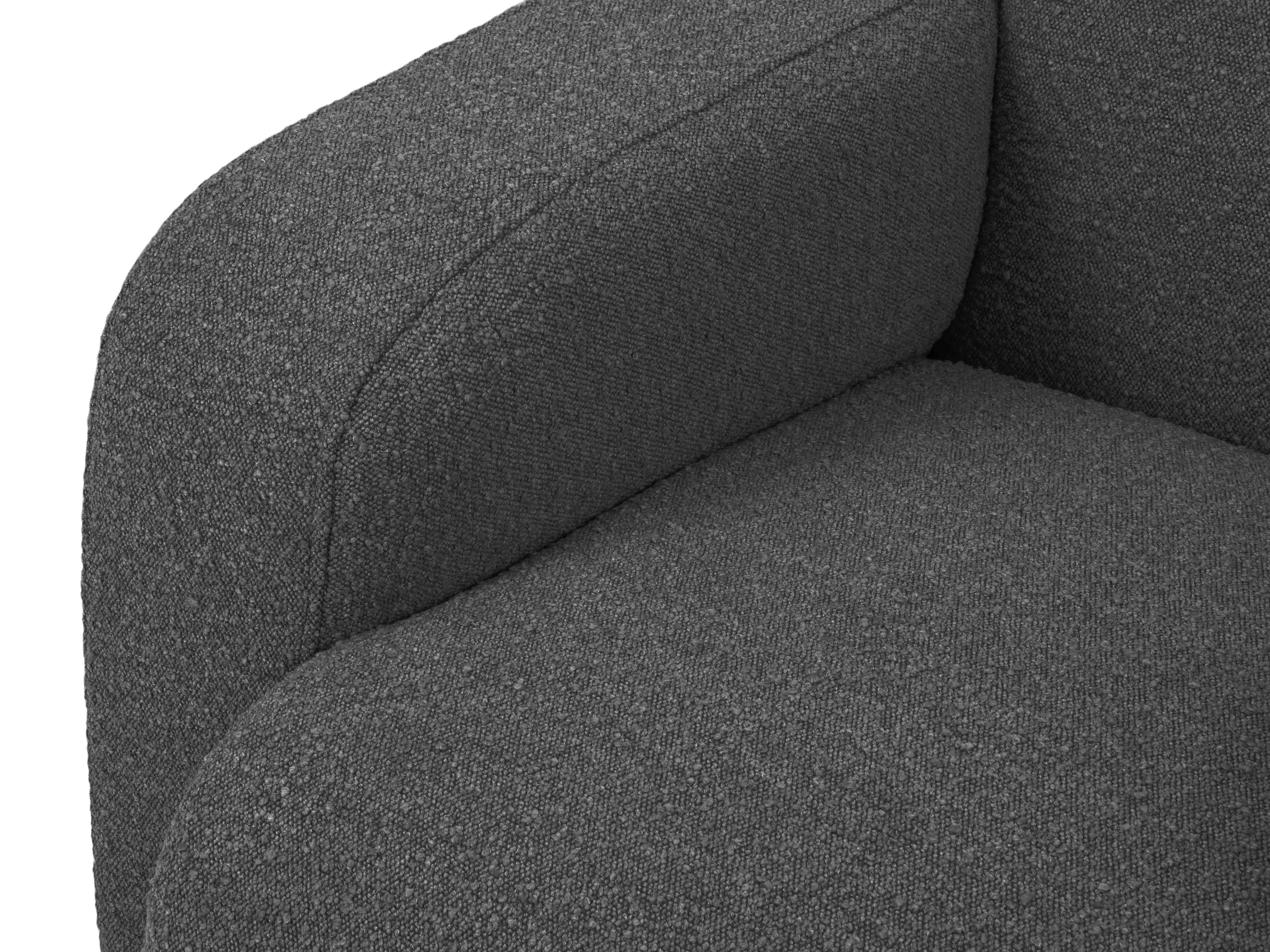 Narożnik w tkaninie boucle prawostronny MOLINO ciemnoszary Micadoni Eye on Design