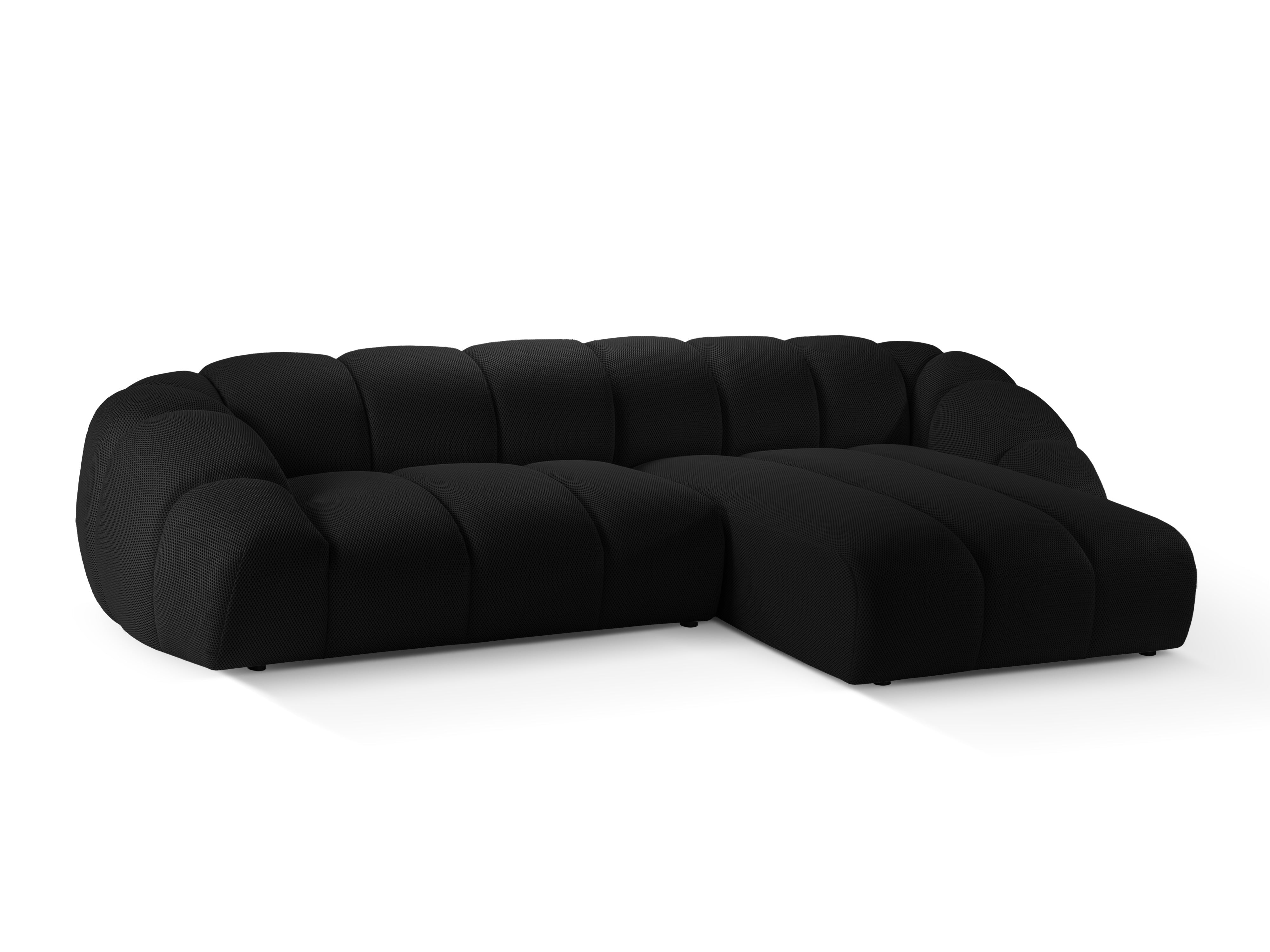 4-sitziger rechter Ecksofa DIANA schwarz