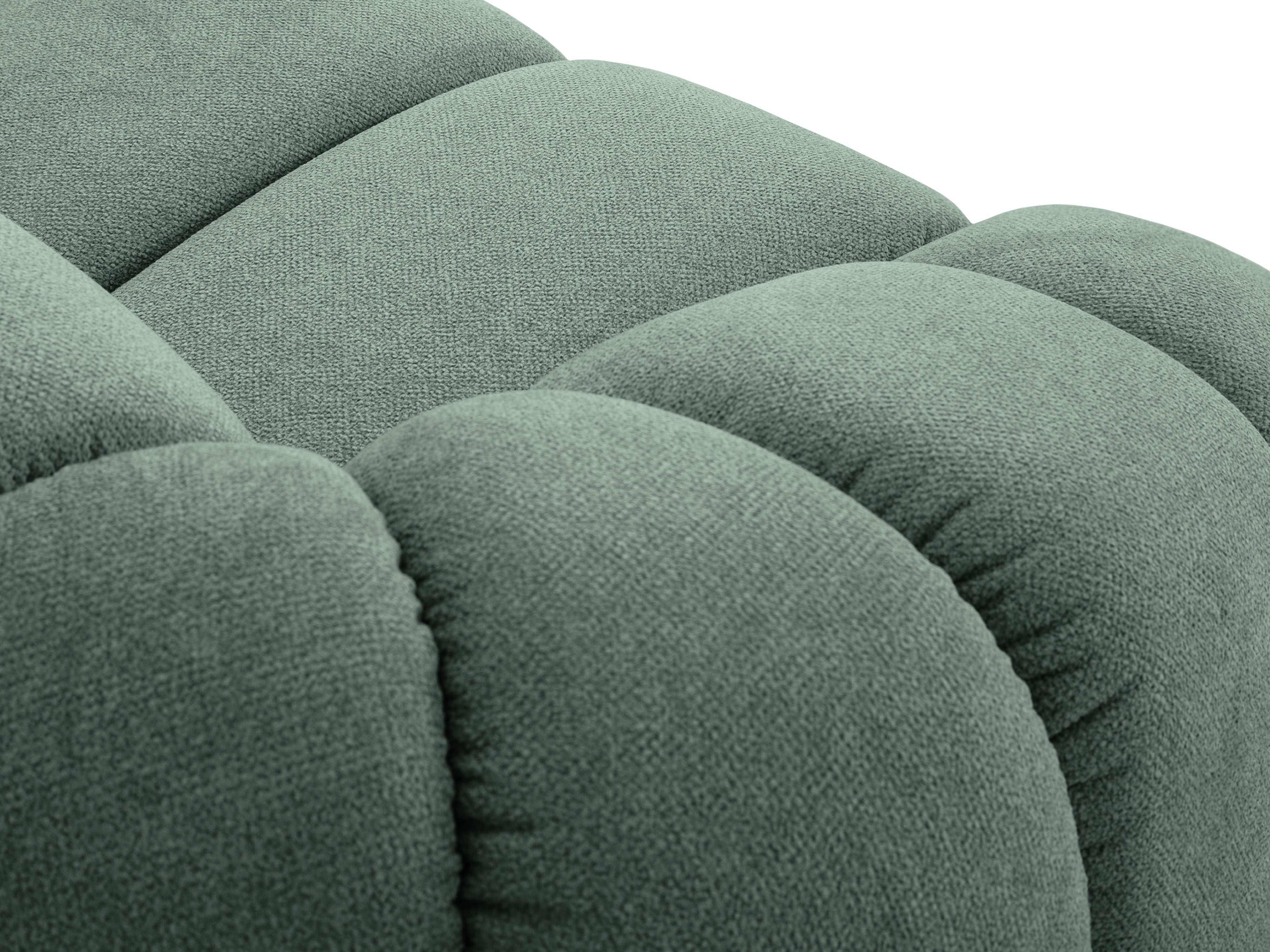 4-sitziger rechter Ecksofa DIANA in mintgrünem Chenille