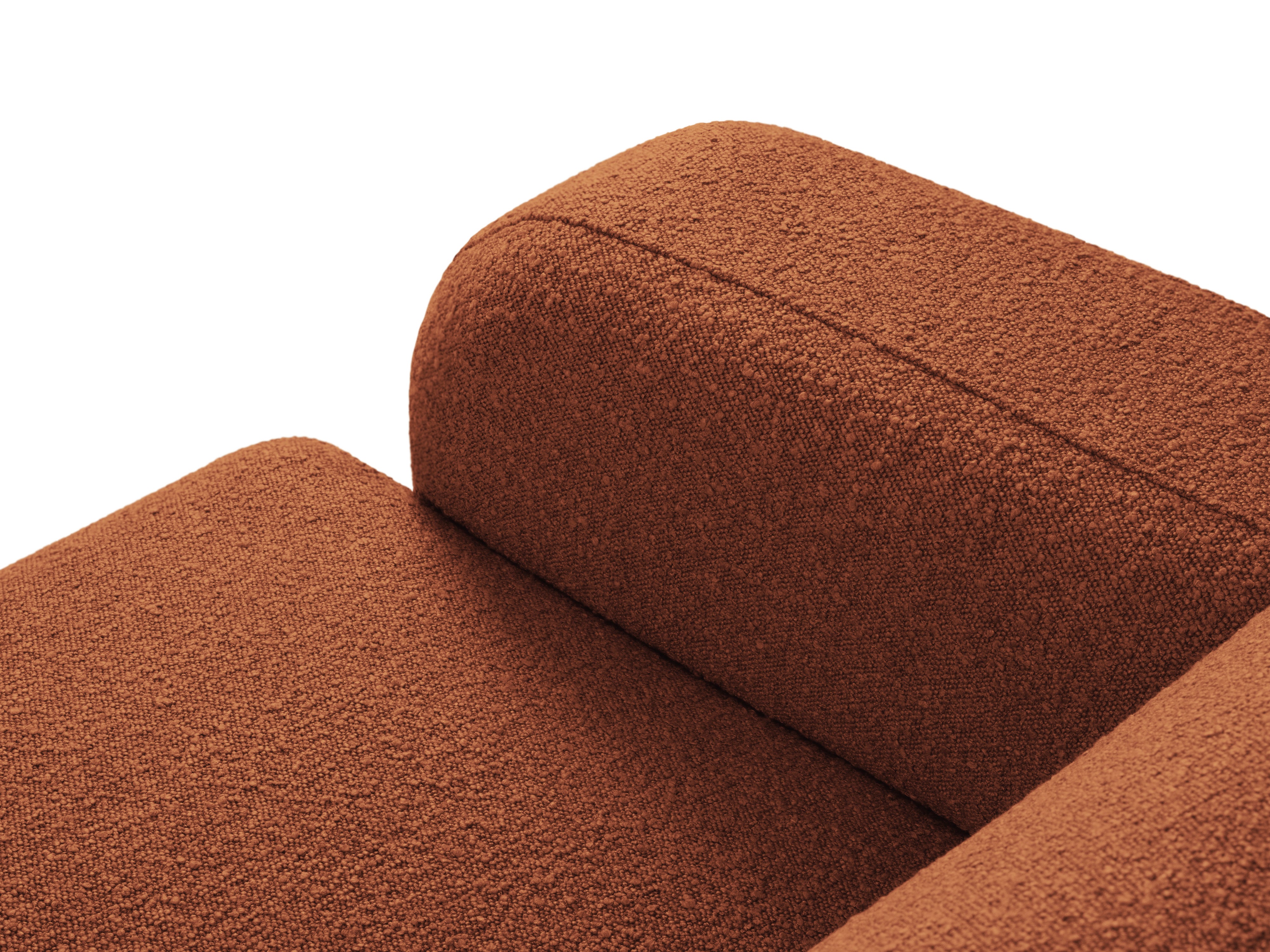 Narożnik w tkaninie boucle prawostronny otwarty MOLINO terracotta – Micadoni