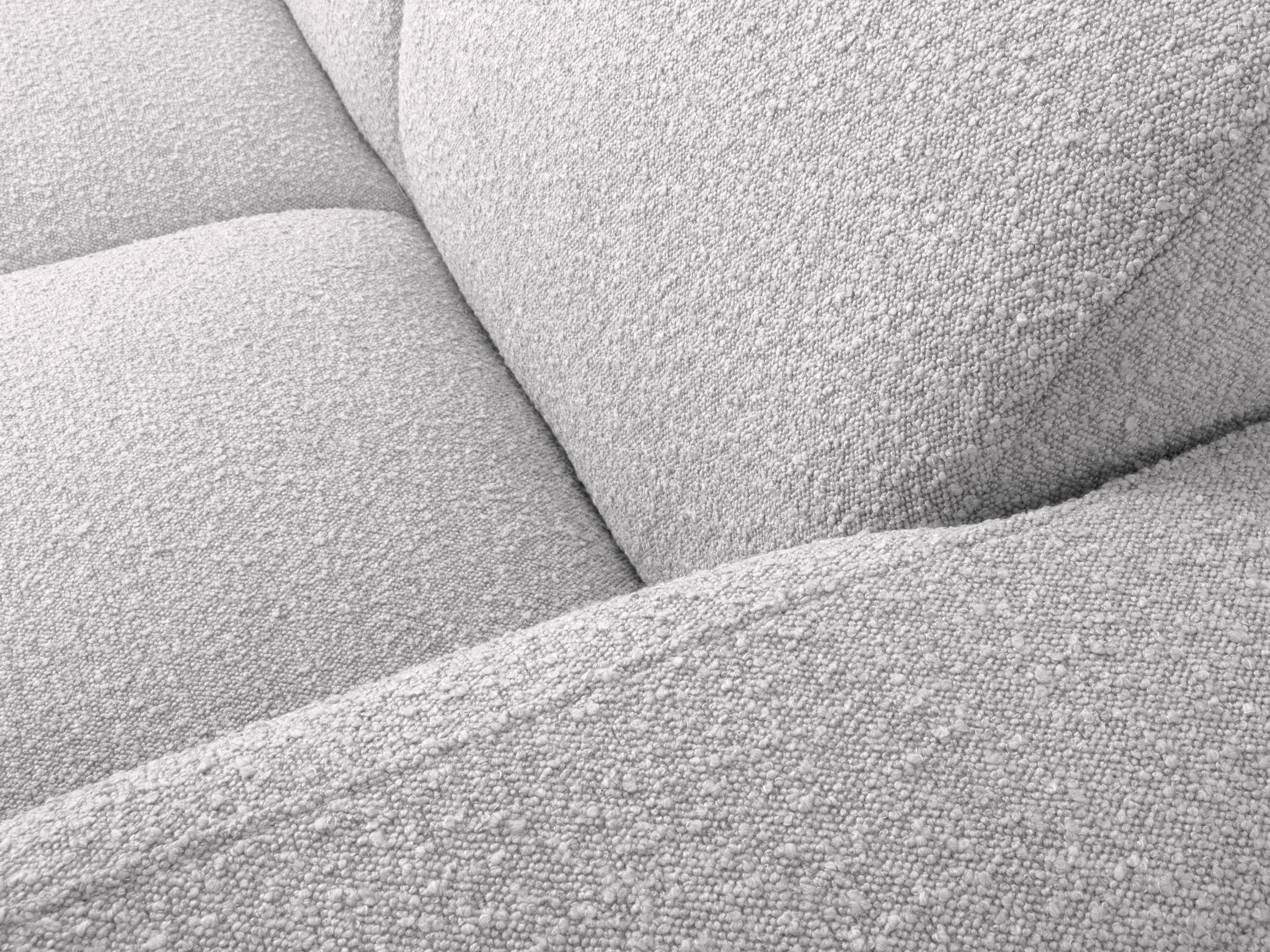 Narożnik w tkaninie boucle prawostronny otwarty MOLINO jasnoszary Micadoni Eye on Design