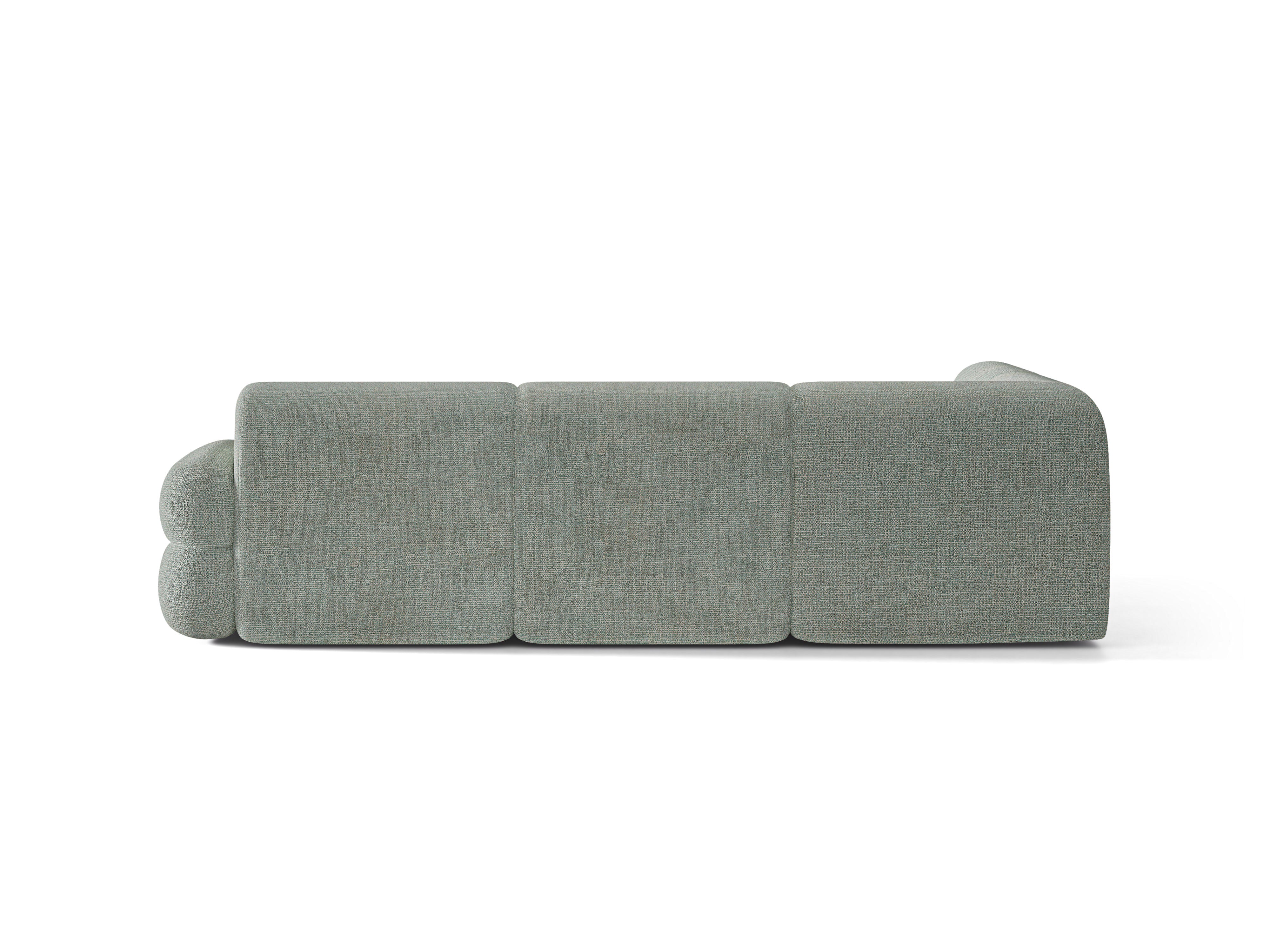 Linke L-förmige NEO-Couch in blauer Melange