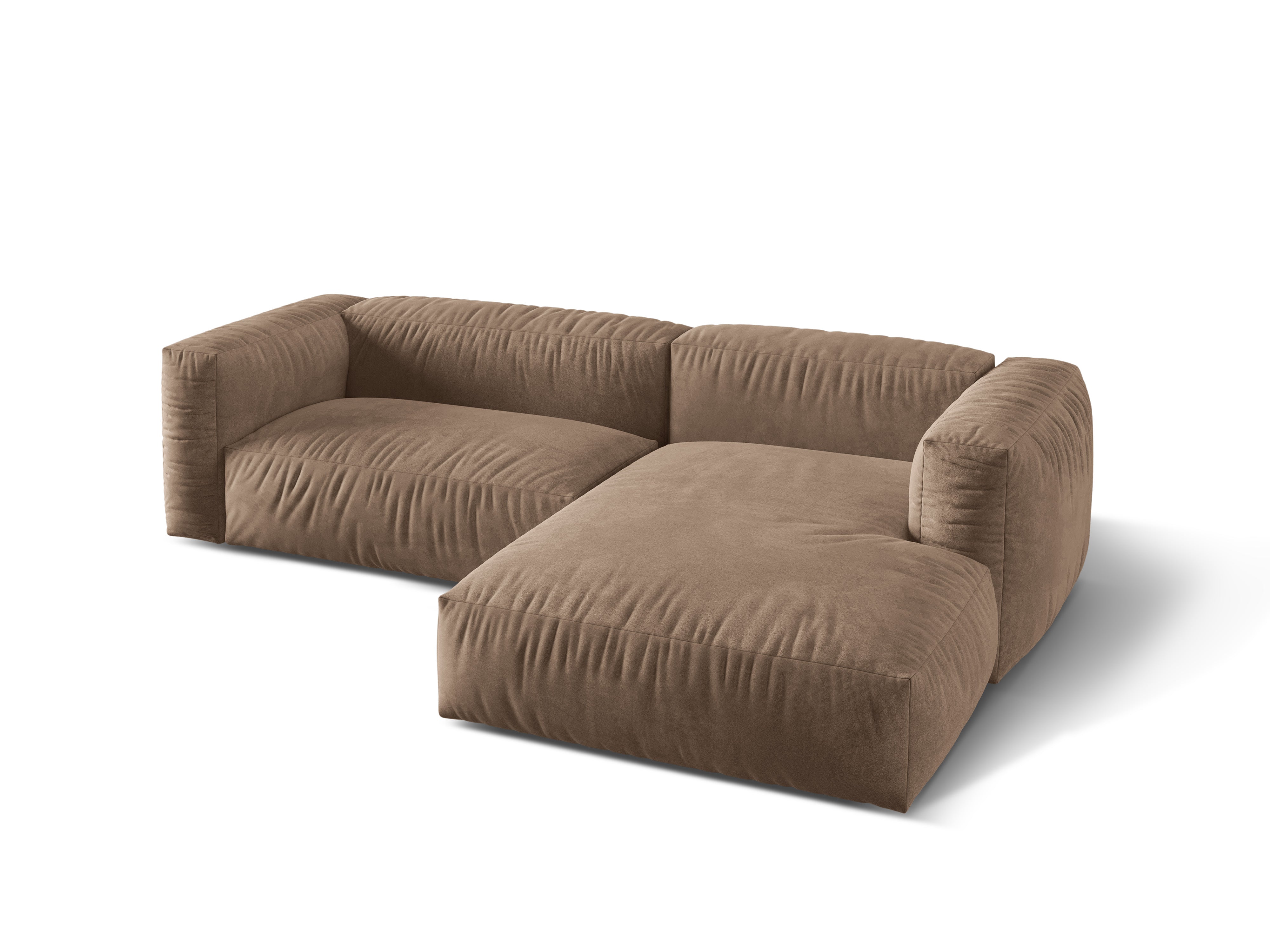 Right-sided 2-person velvet corner Martin Dark Boon
