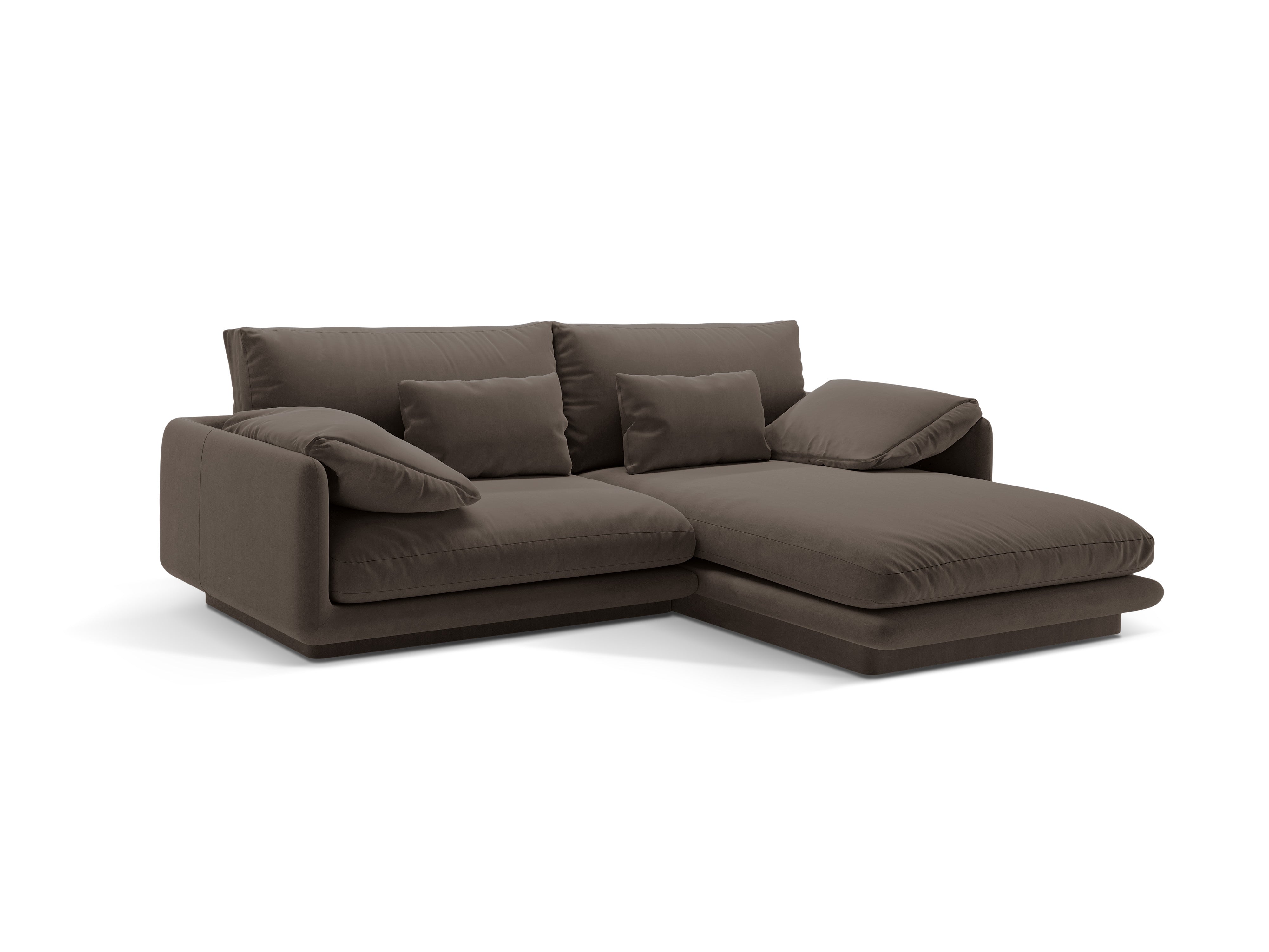 Velvet corner 3-person right-sided Torino Heban bronze