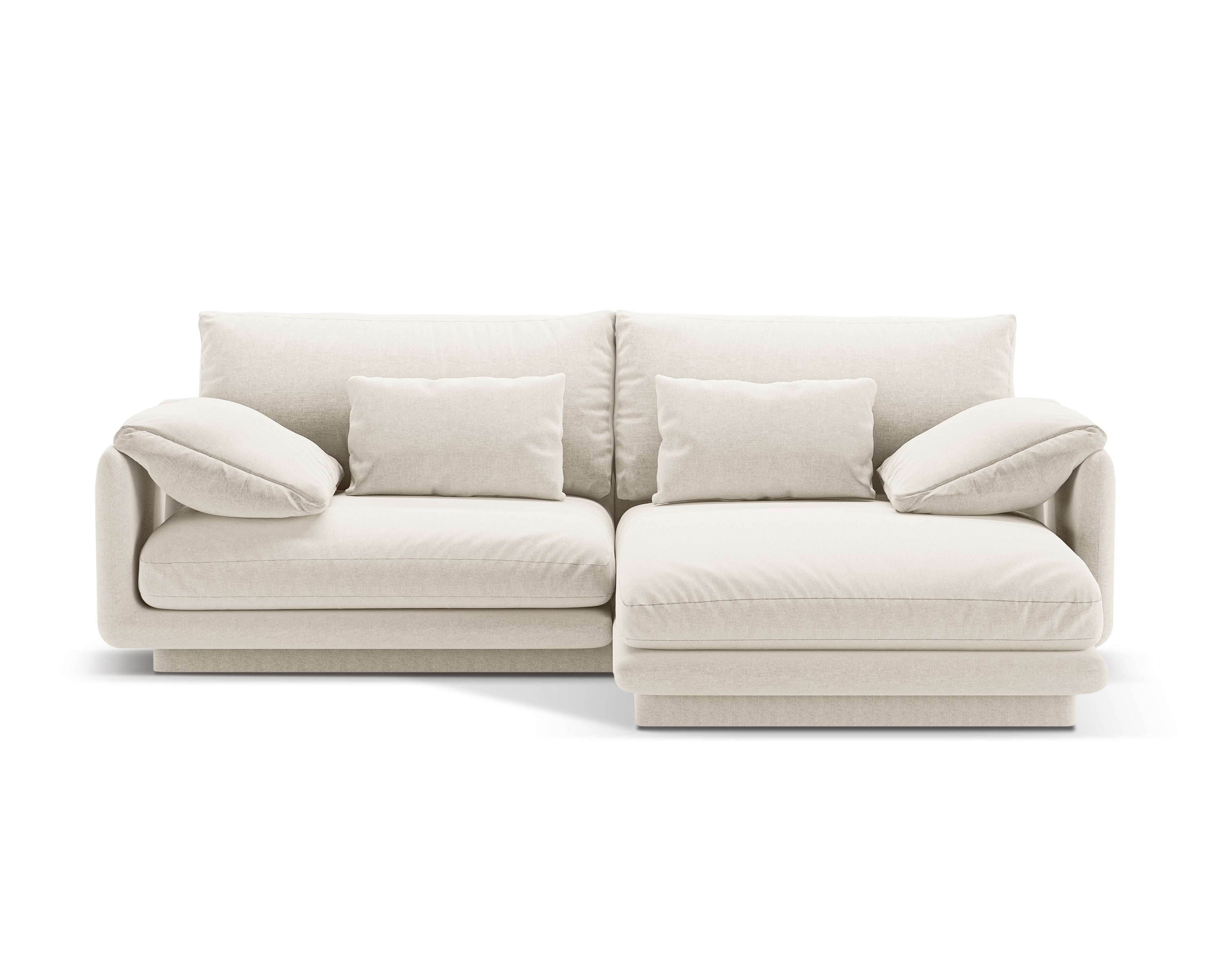 Right-handed 3-person corner Torino ivory