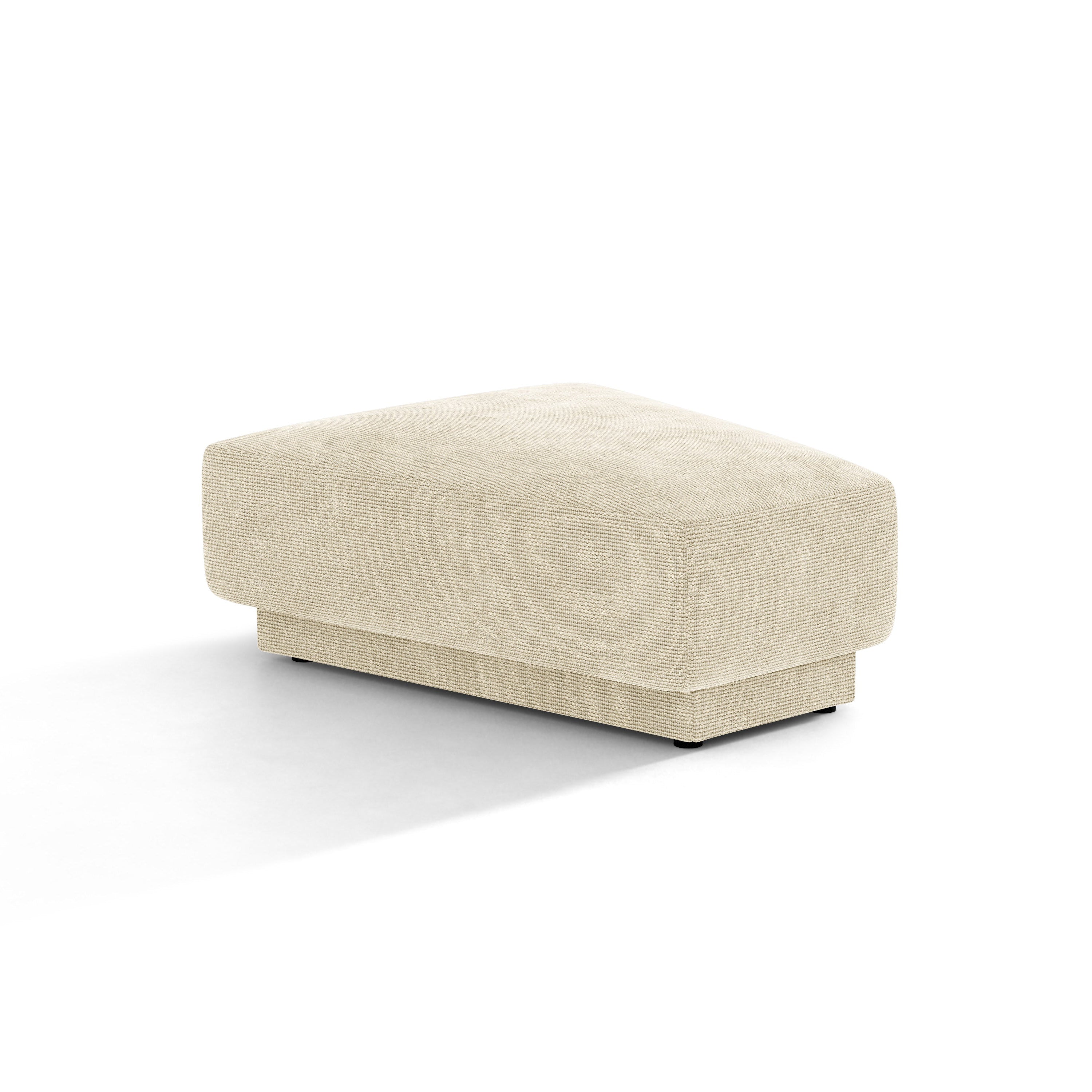 Pouf / Modul MILEY hellbeige Chenille seidig