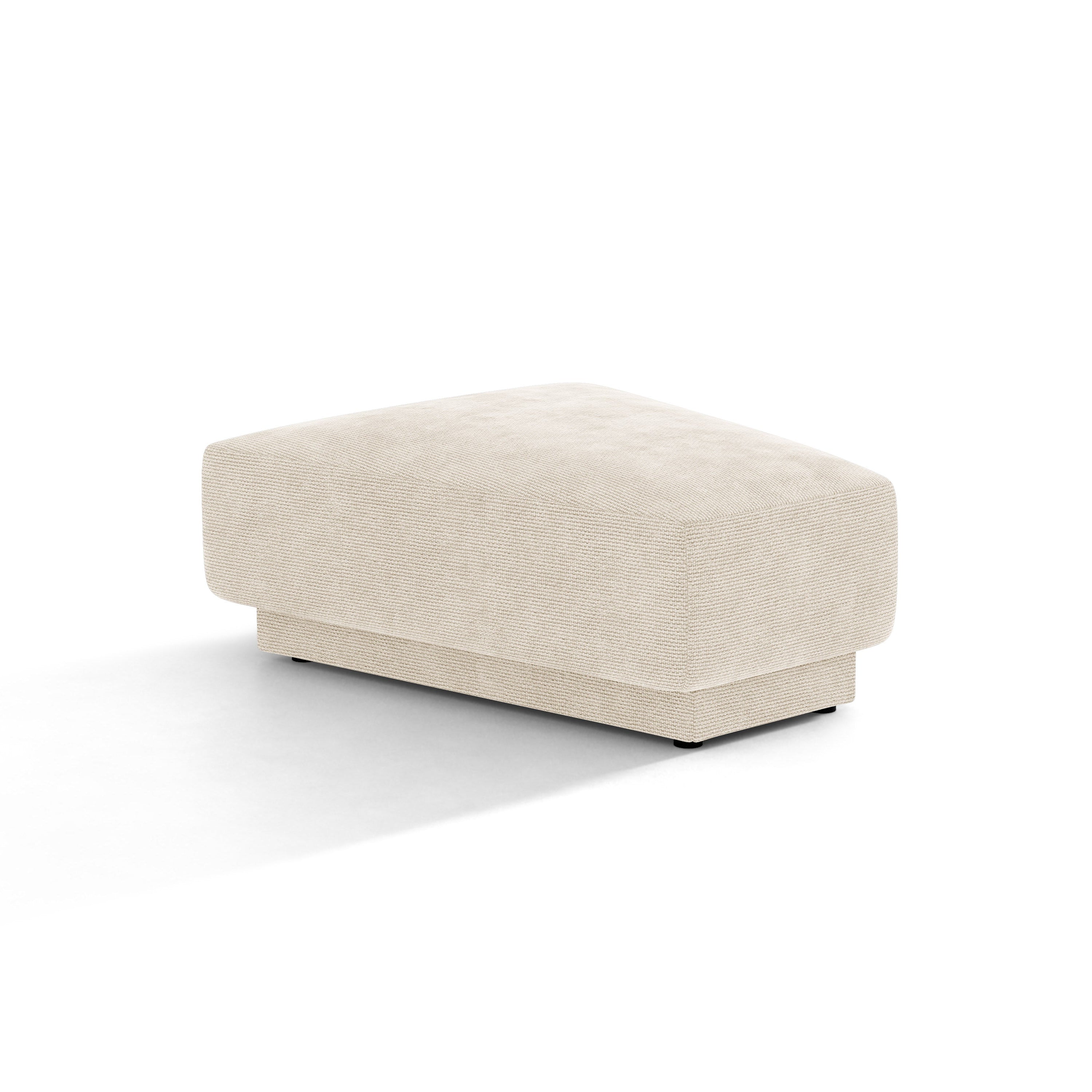Pouf / Modul MILEY Elfenbein Chenille