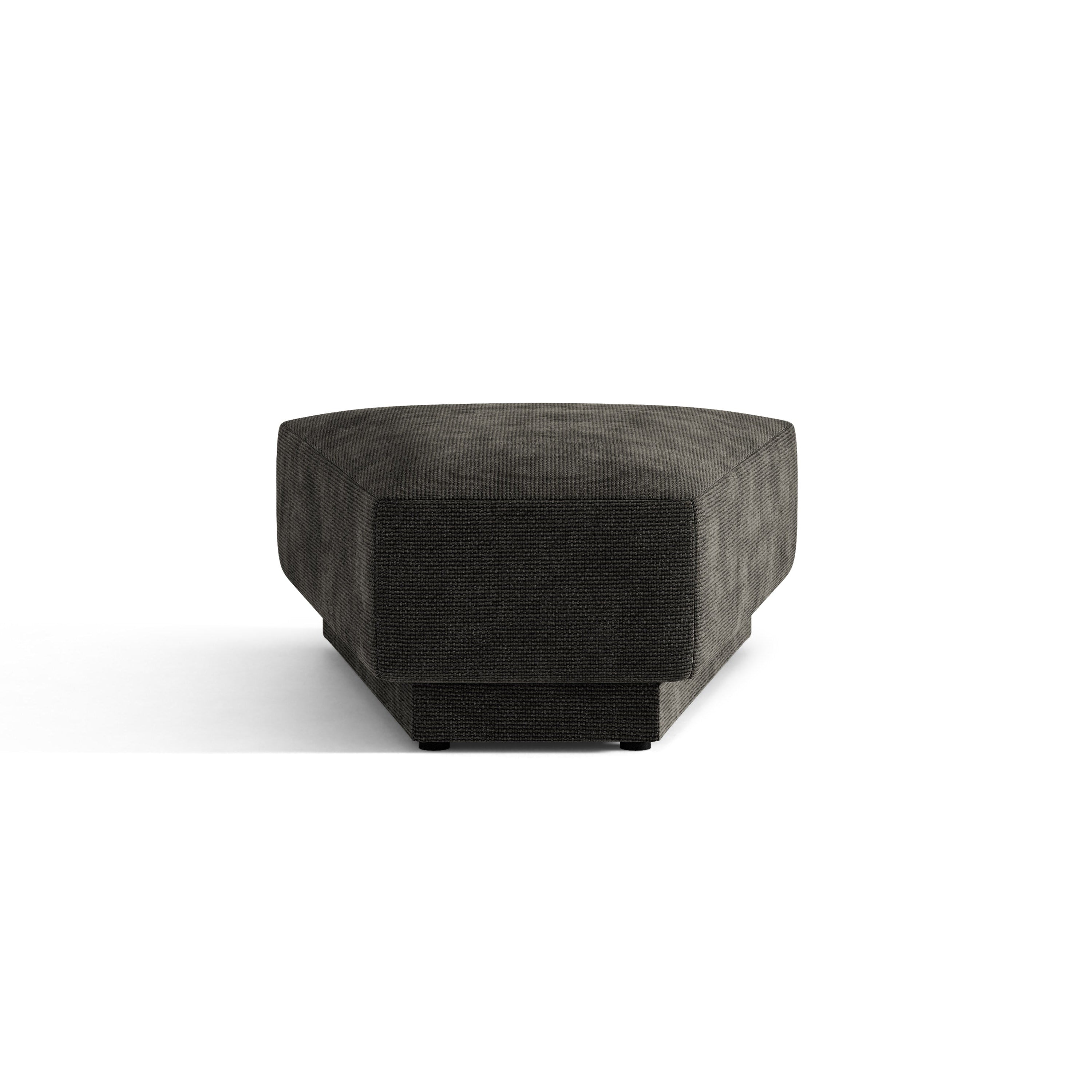 Pouf / Modul MILEY schwarzer Chenille