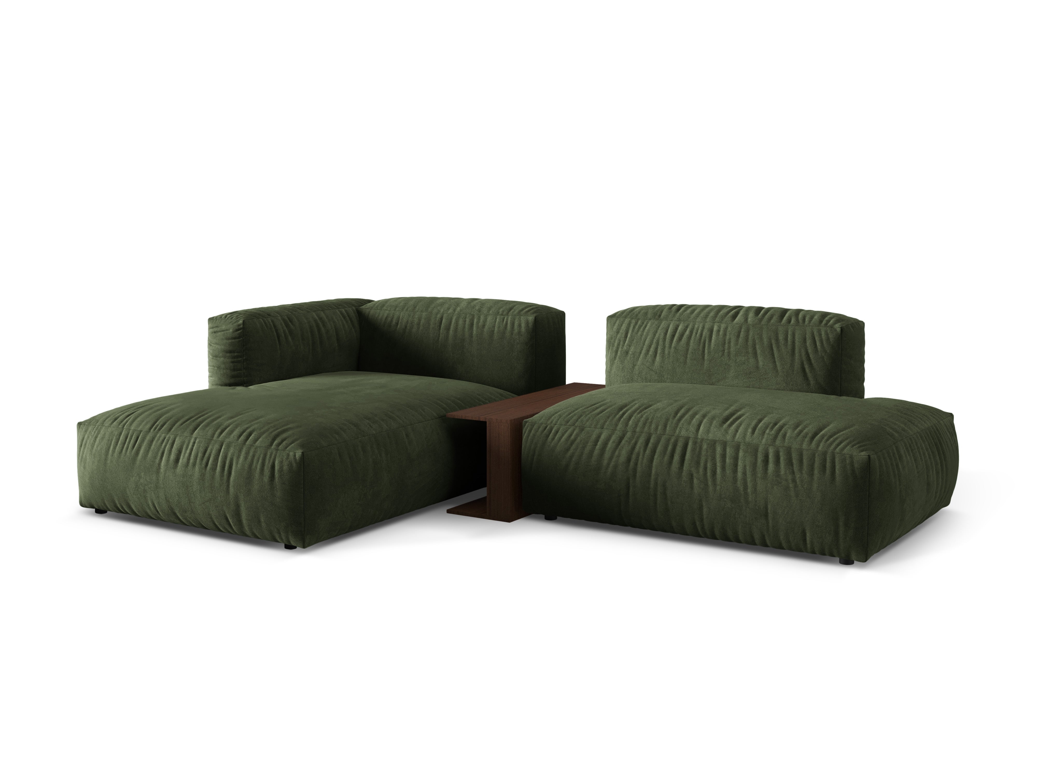 Links -Hand -Samtecke mit Martin Zielony Tisch