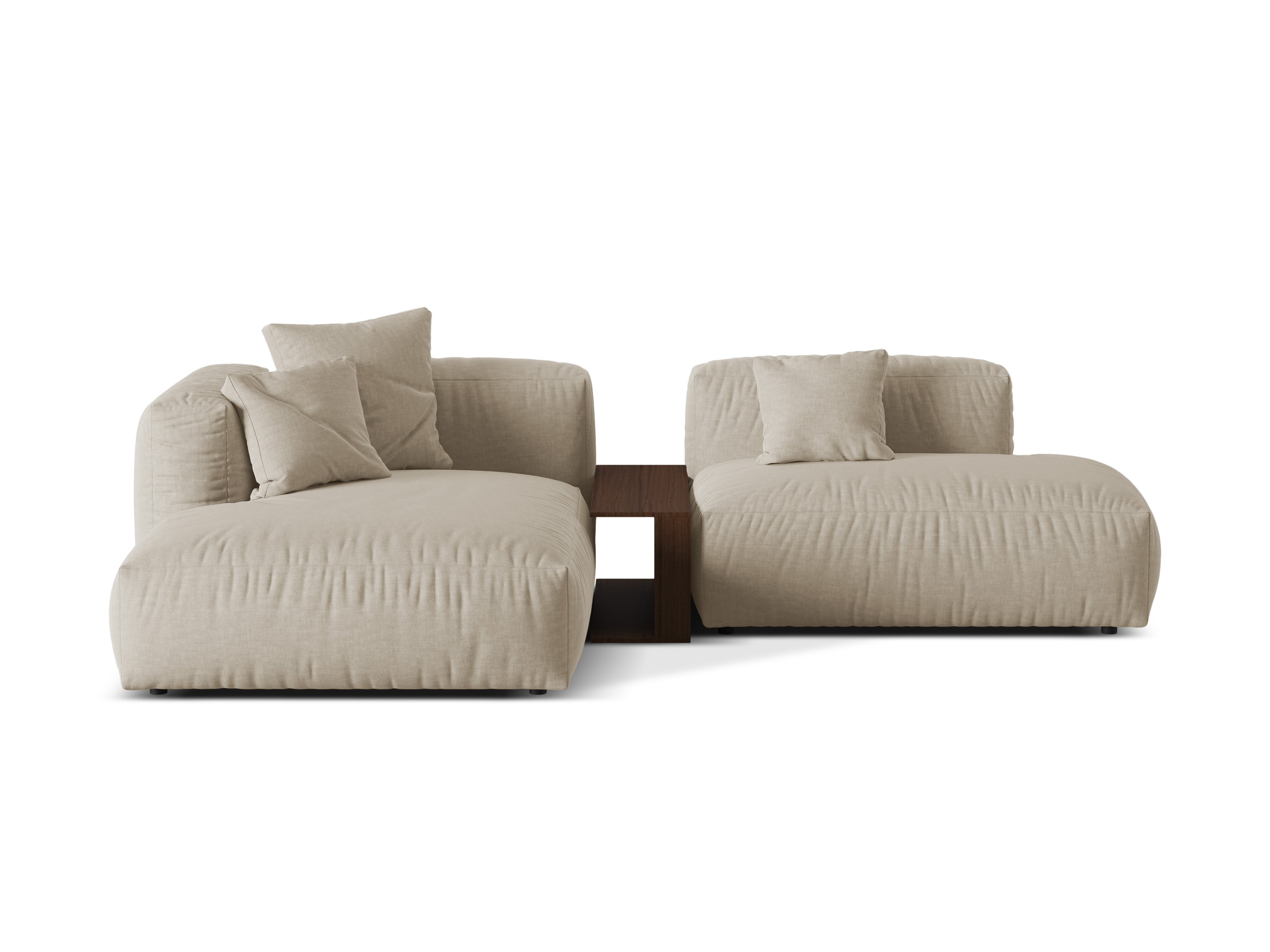 Left -sided corner with a light beige Martin table