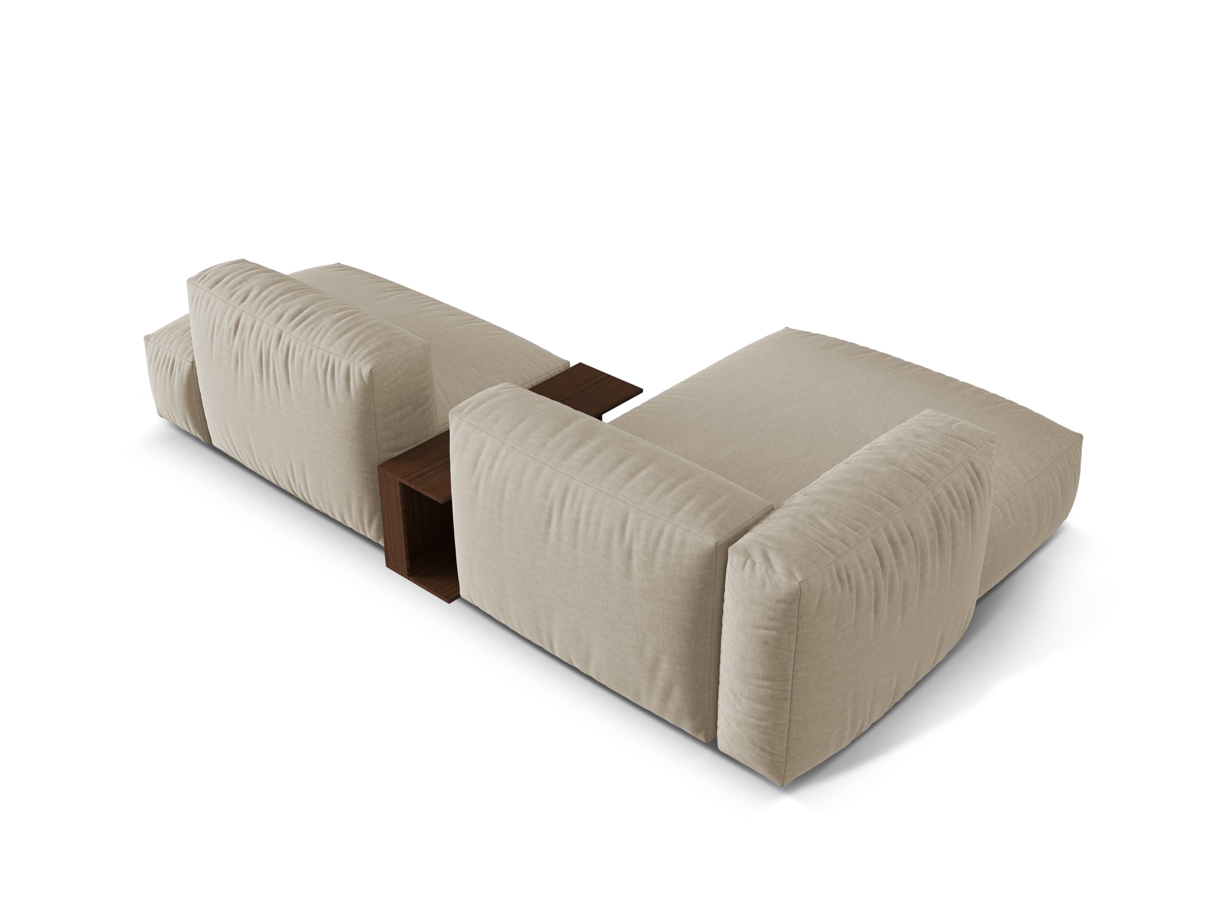 Left -sided corner with a light beige Martin table