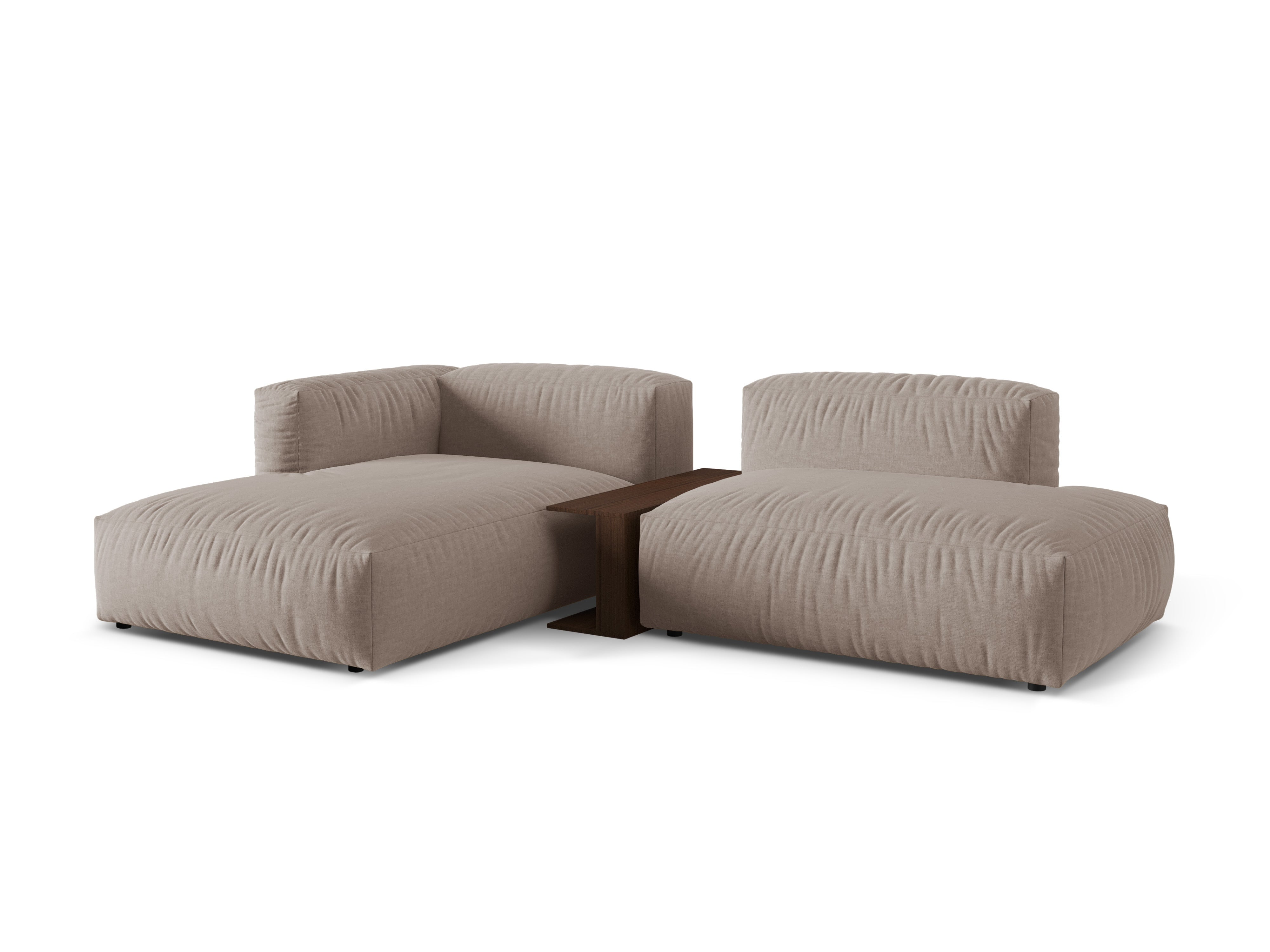 Left -sided corner with a dark beige Martin table