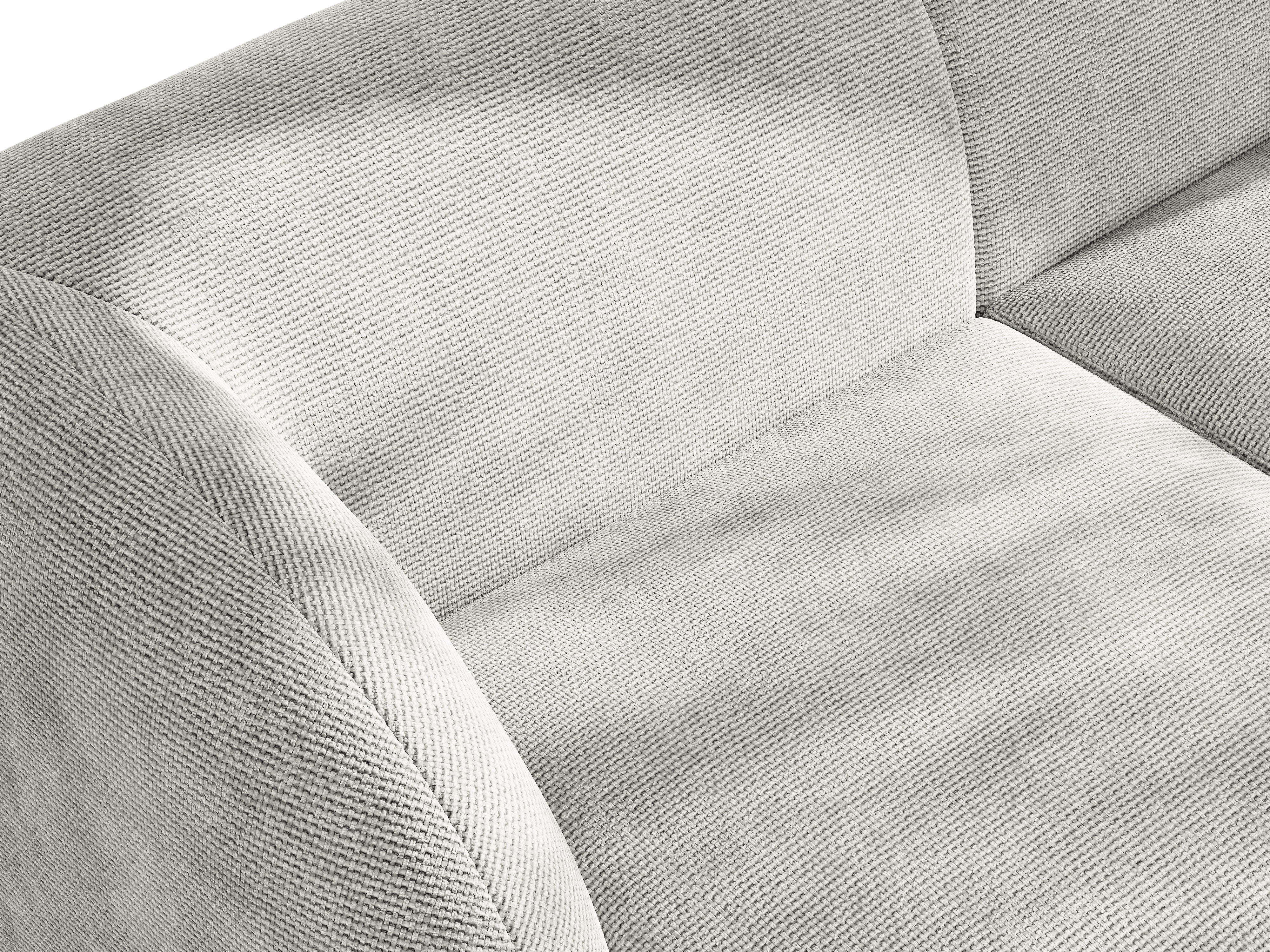 Modulares Ecksofa mit Tisch, 3-Sitzer, links, MILEY, graues Chenille