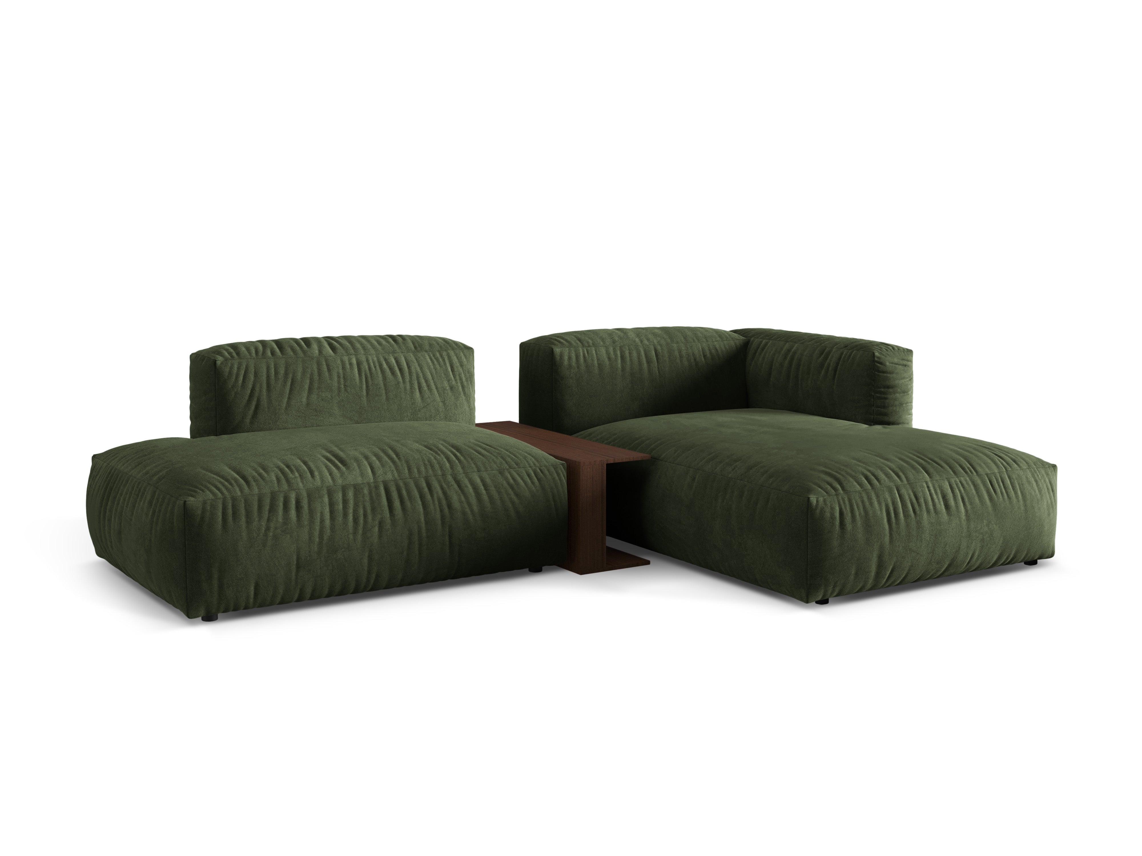 RECHTEN -SANDEL VELVET -Ecke mit Martin Zielony Tisch