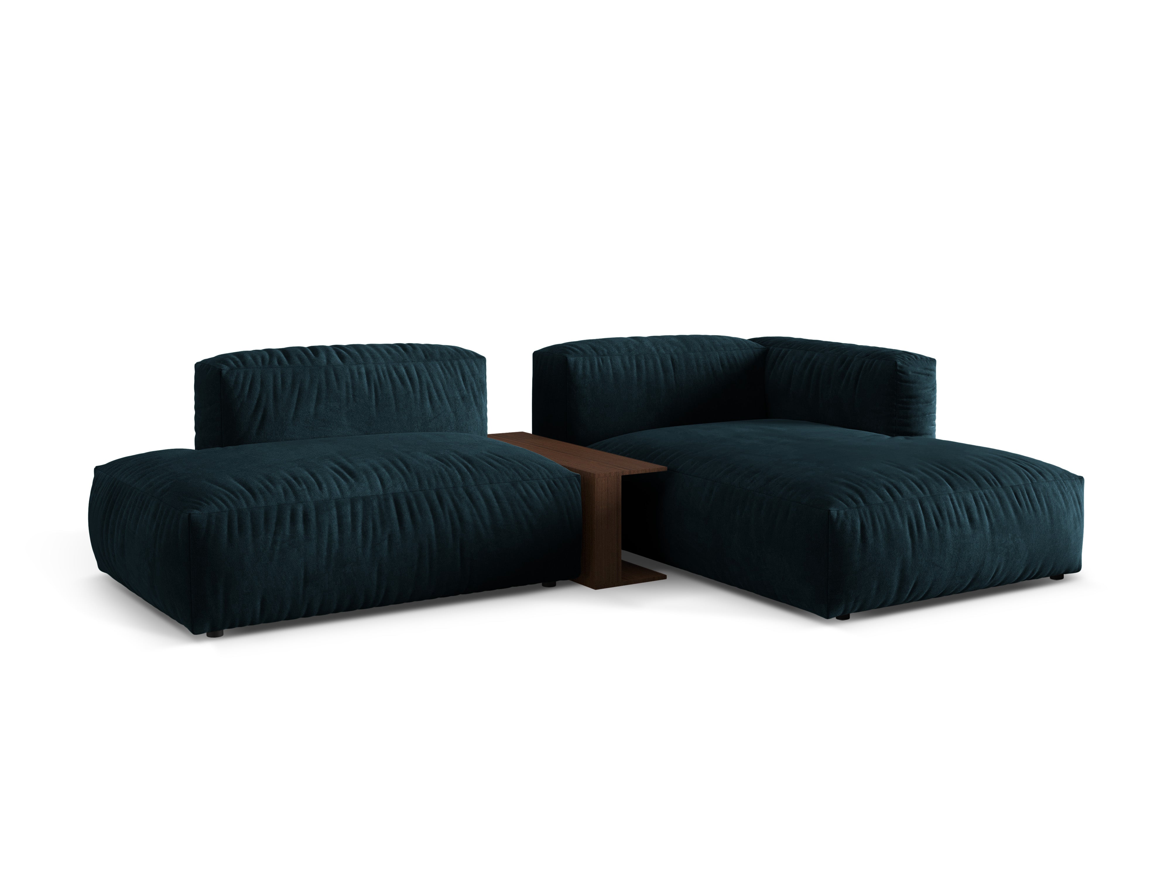 Right -sided velvet corner with Martin Petrol Martin table