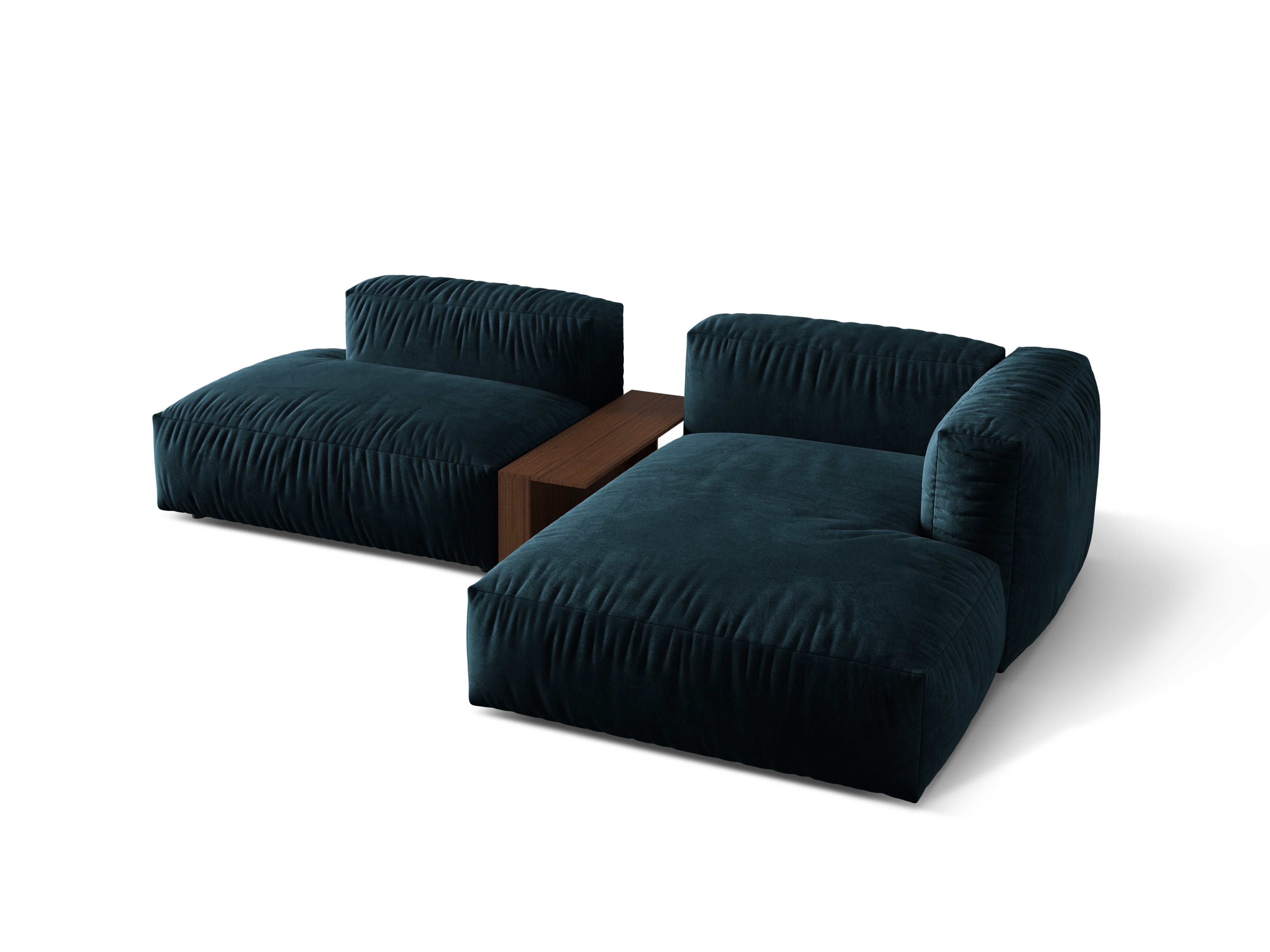 Right -sided velvet corner with Martin Petrol Martin table
