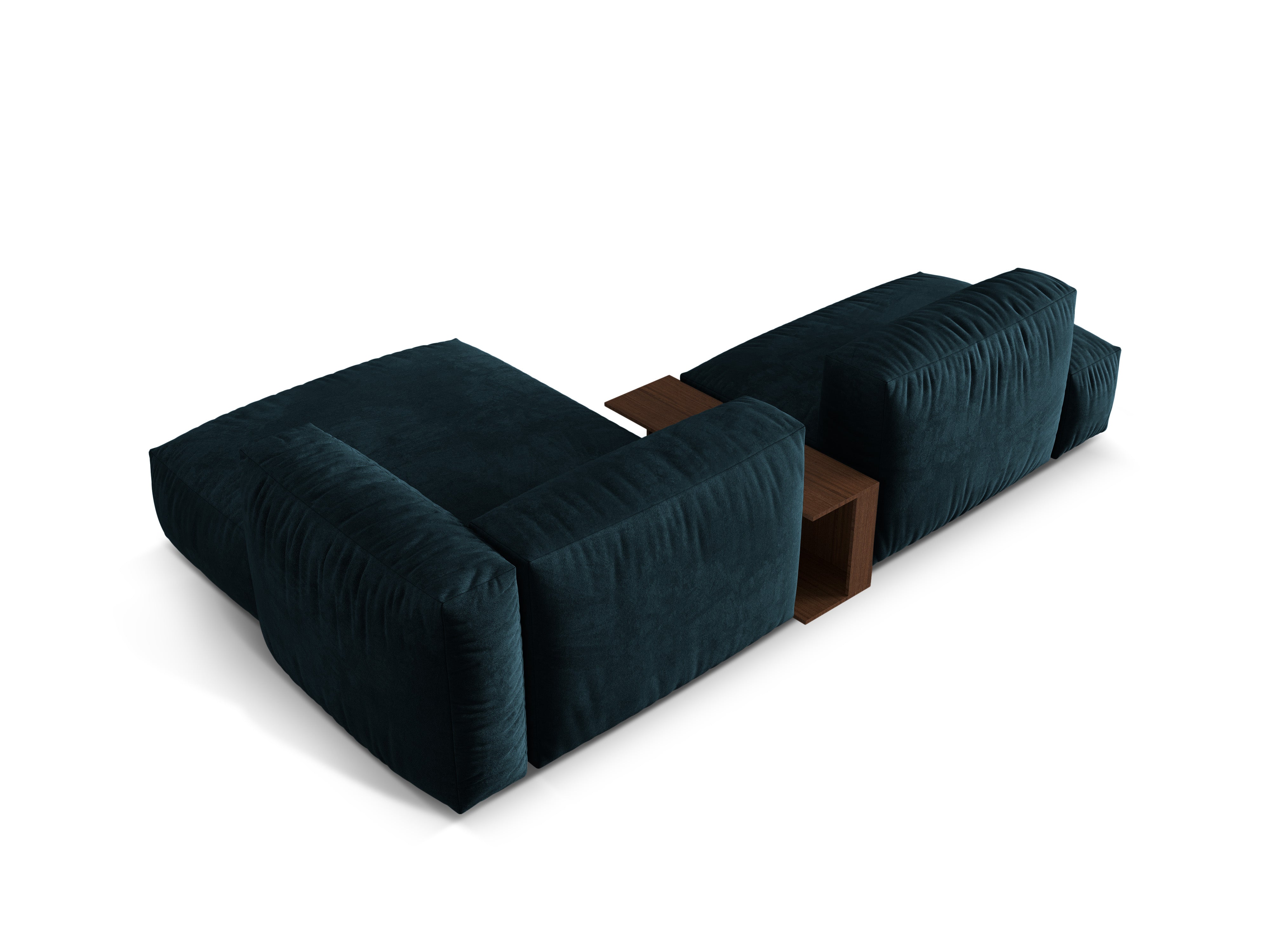 Right -sided velvet corner with Martin Petrol Martin table