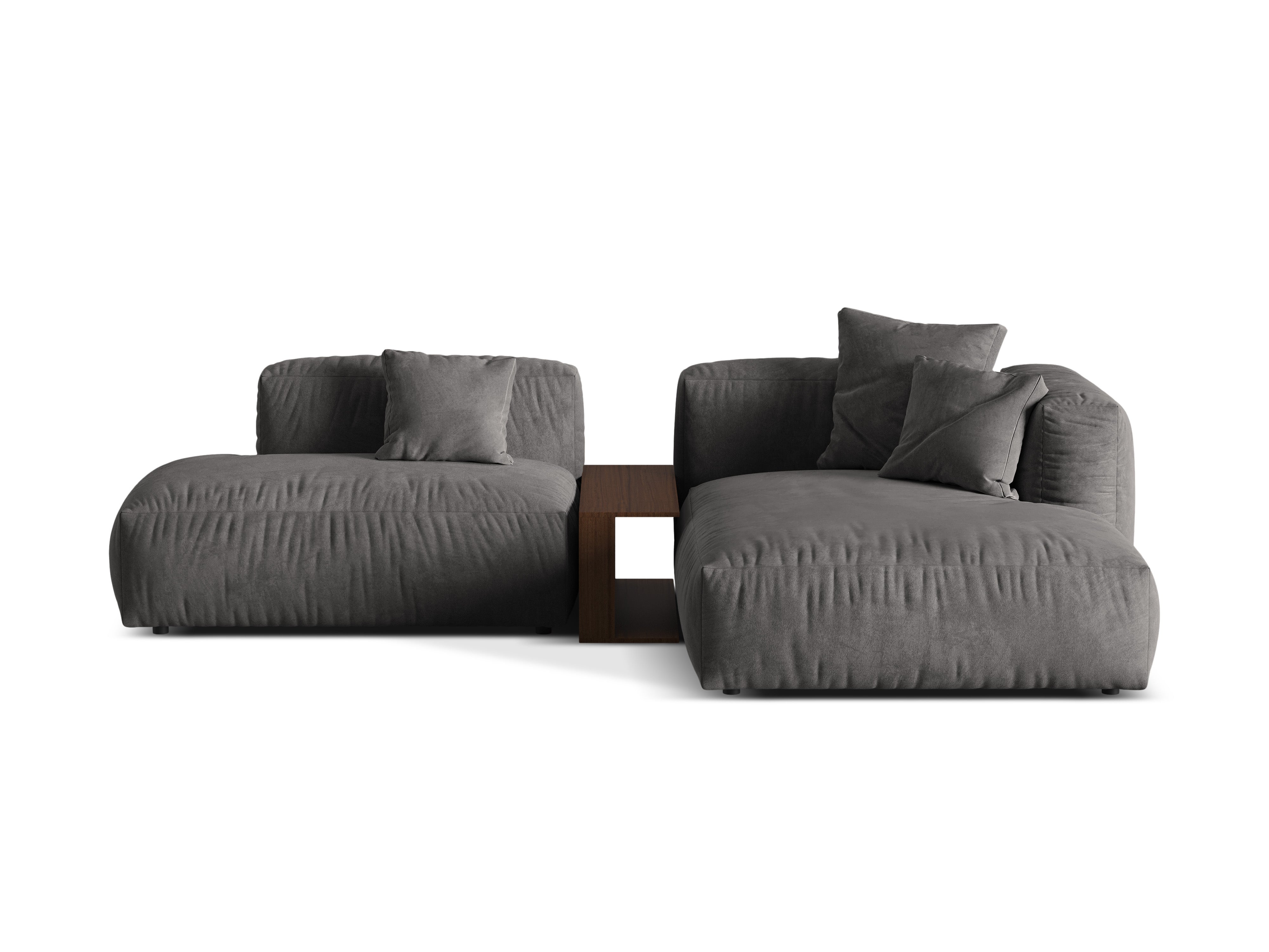 Right -sided velvet corner with Martin Gray table