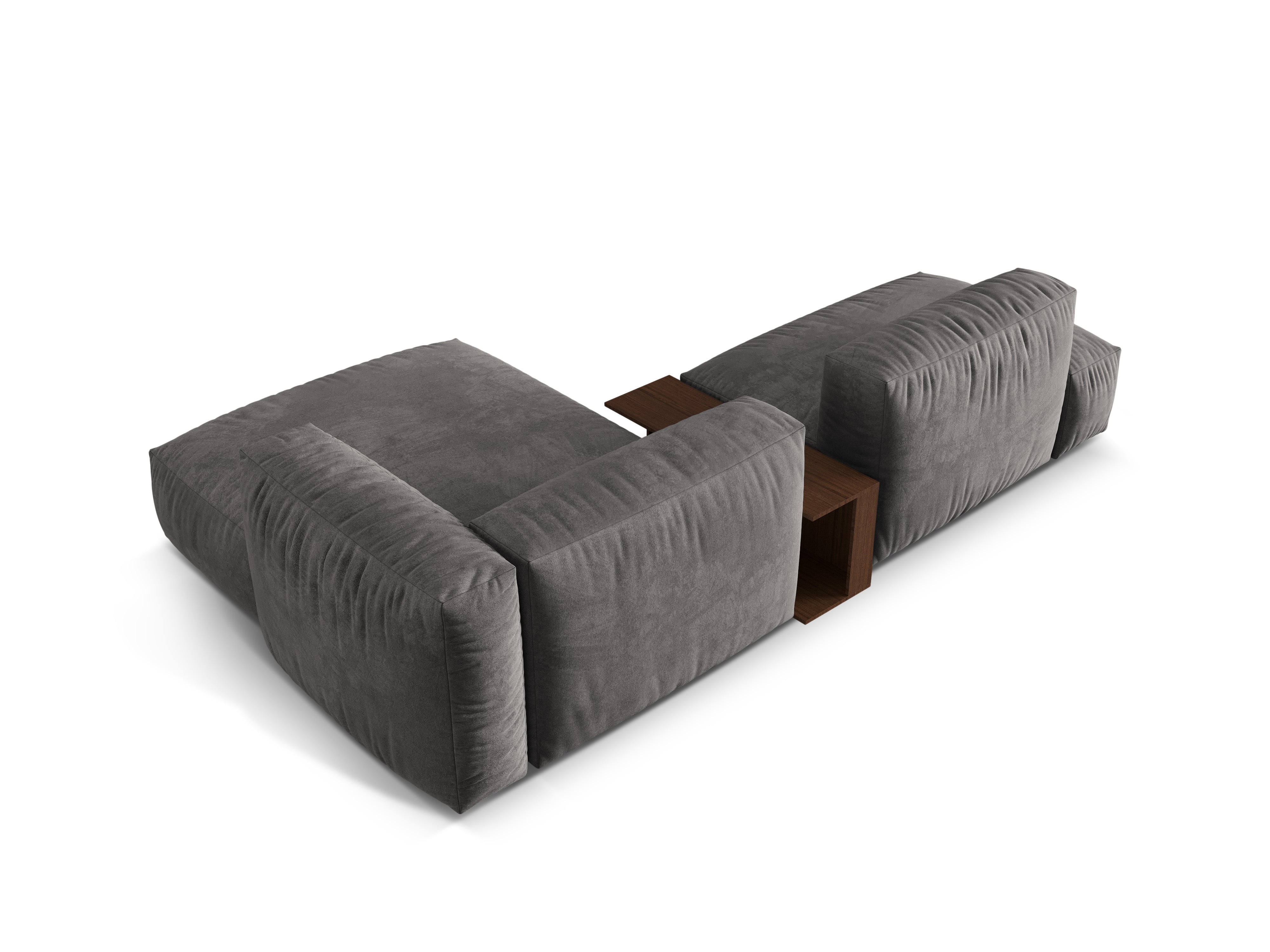 Right -sided velvet corner with Martin Gray table