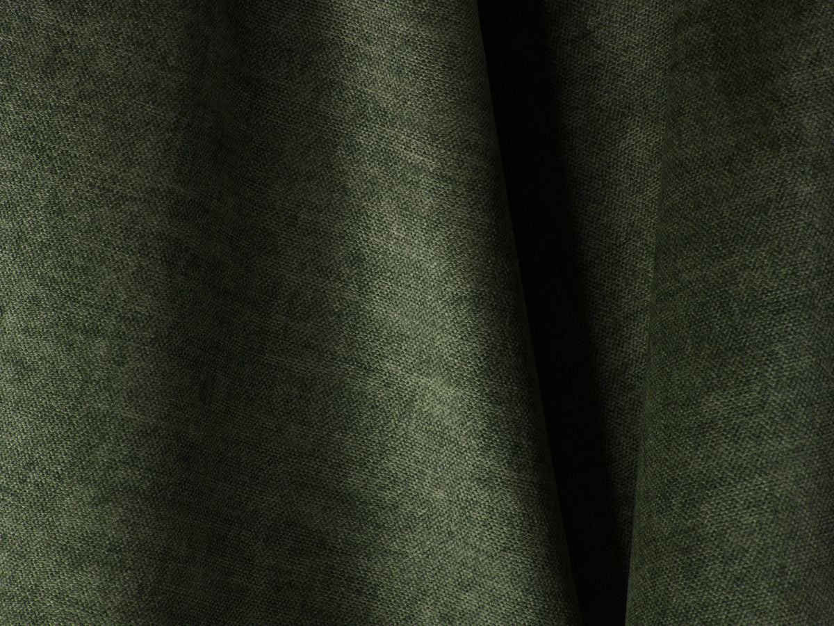 Narożnik aksamitny modułowy lewostronny duży MARTINA zielony – detal tkaniny