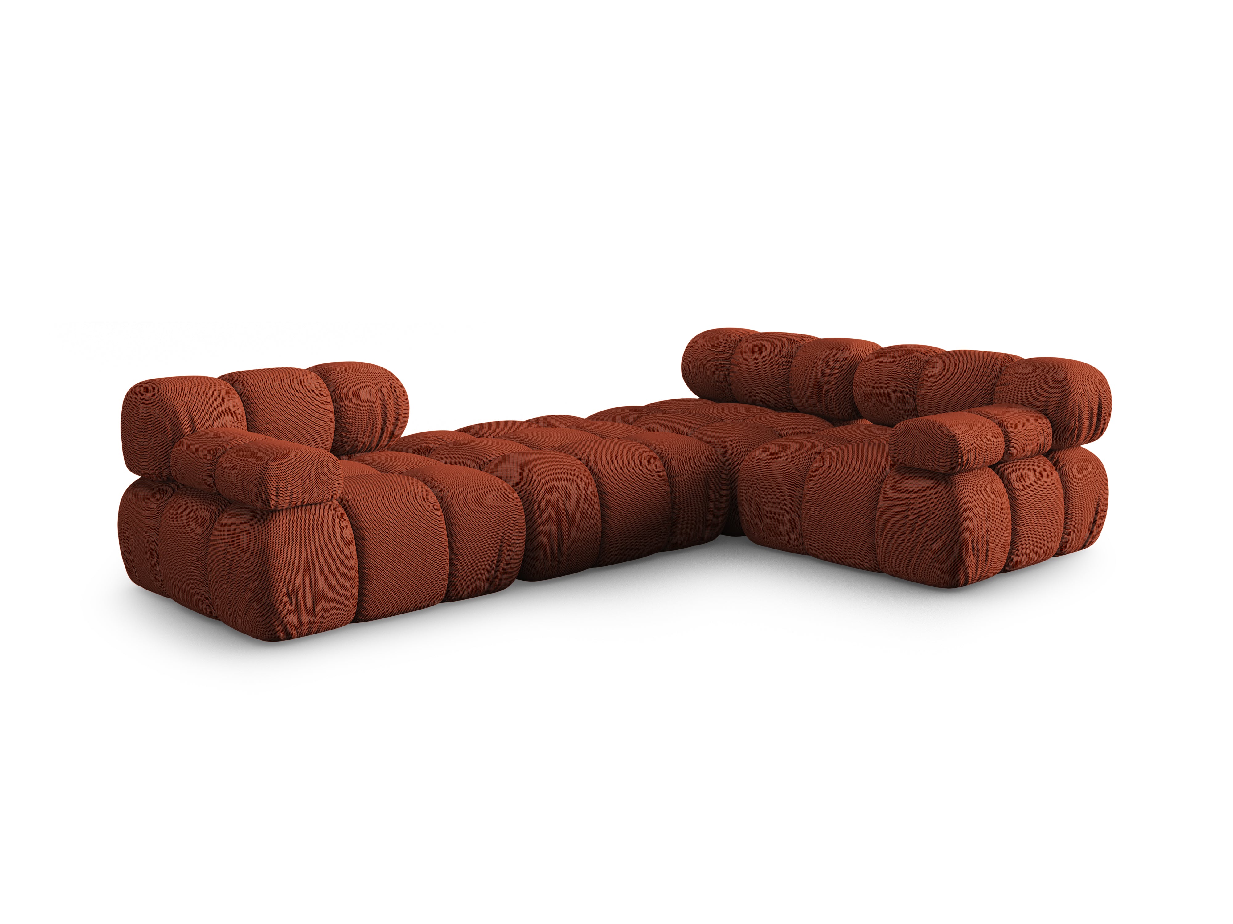 Universelle Eckcouch BELLIS aus 3D Ziegeltuch