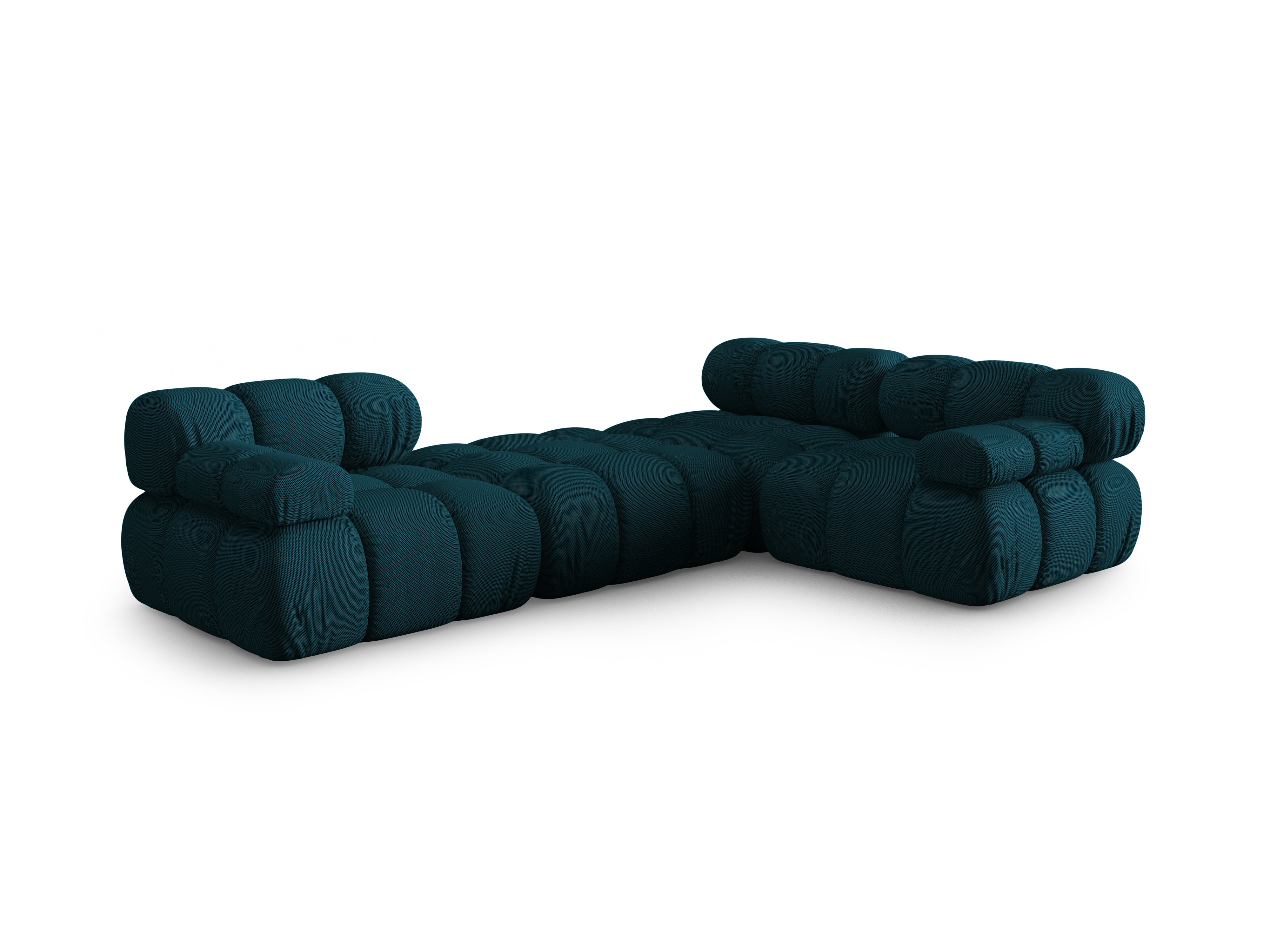 Universelle Eckcouch BELLIS in marine 3D-Stoff