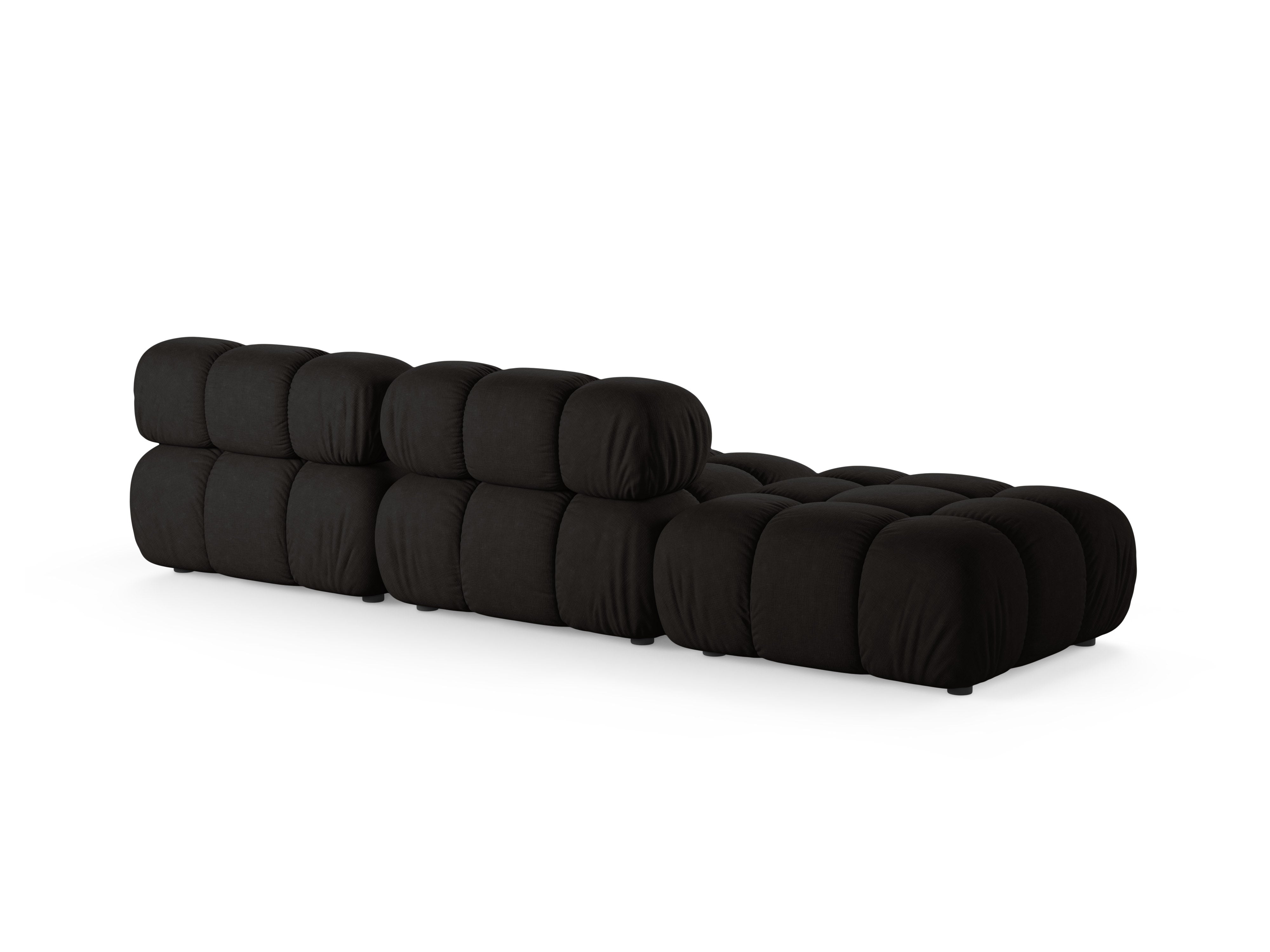 Modulares offenes linksseitiges Sofa BELLIS in Schwarz