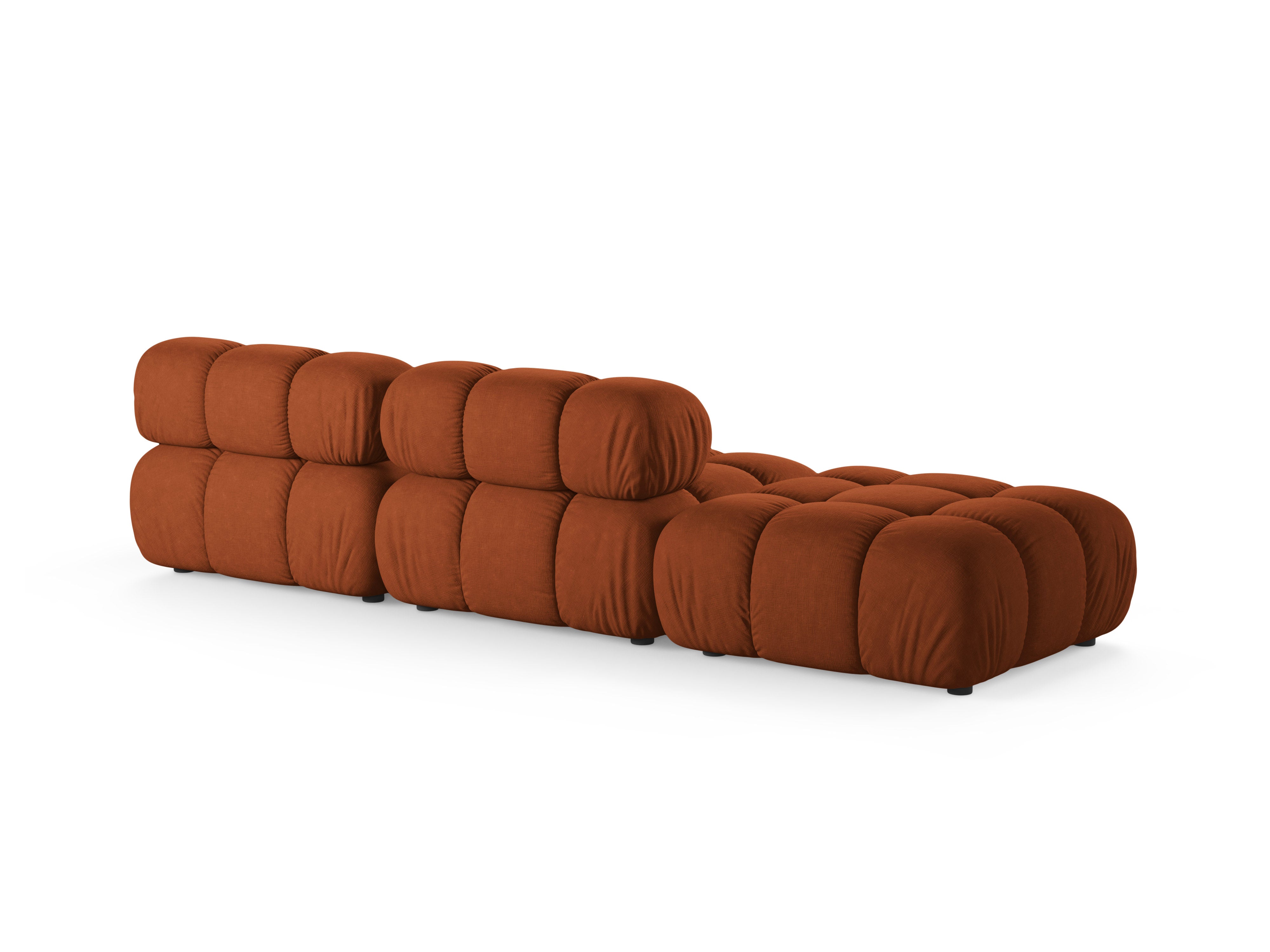 Modulares offenes Sofa BELLIS links, ziegelrot