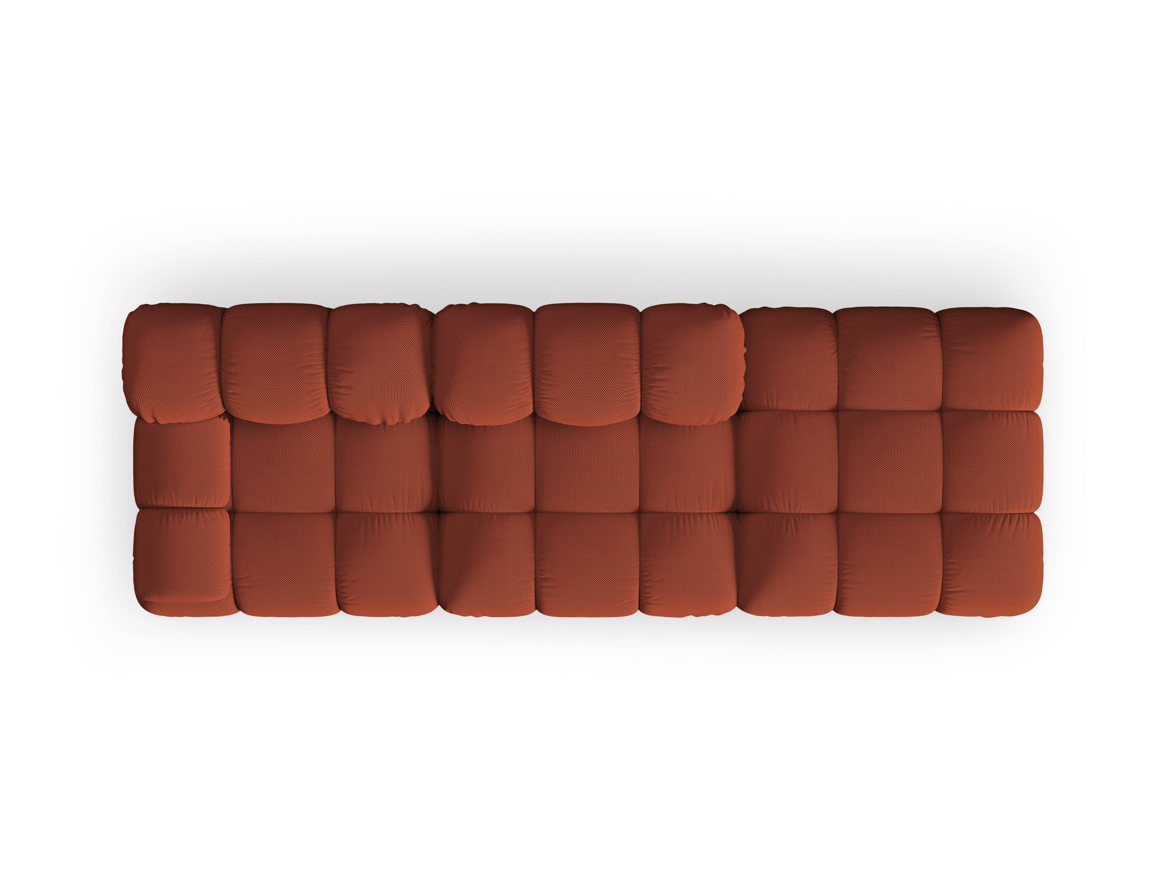 Modulares Sofa mit offener rechter Seite BELLIS in ziegelrotem 3D-Stoff