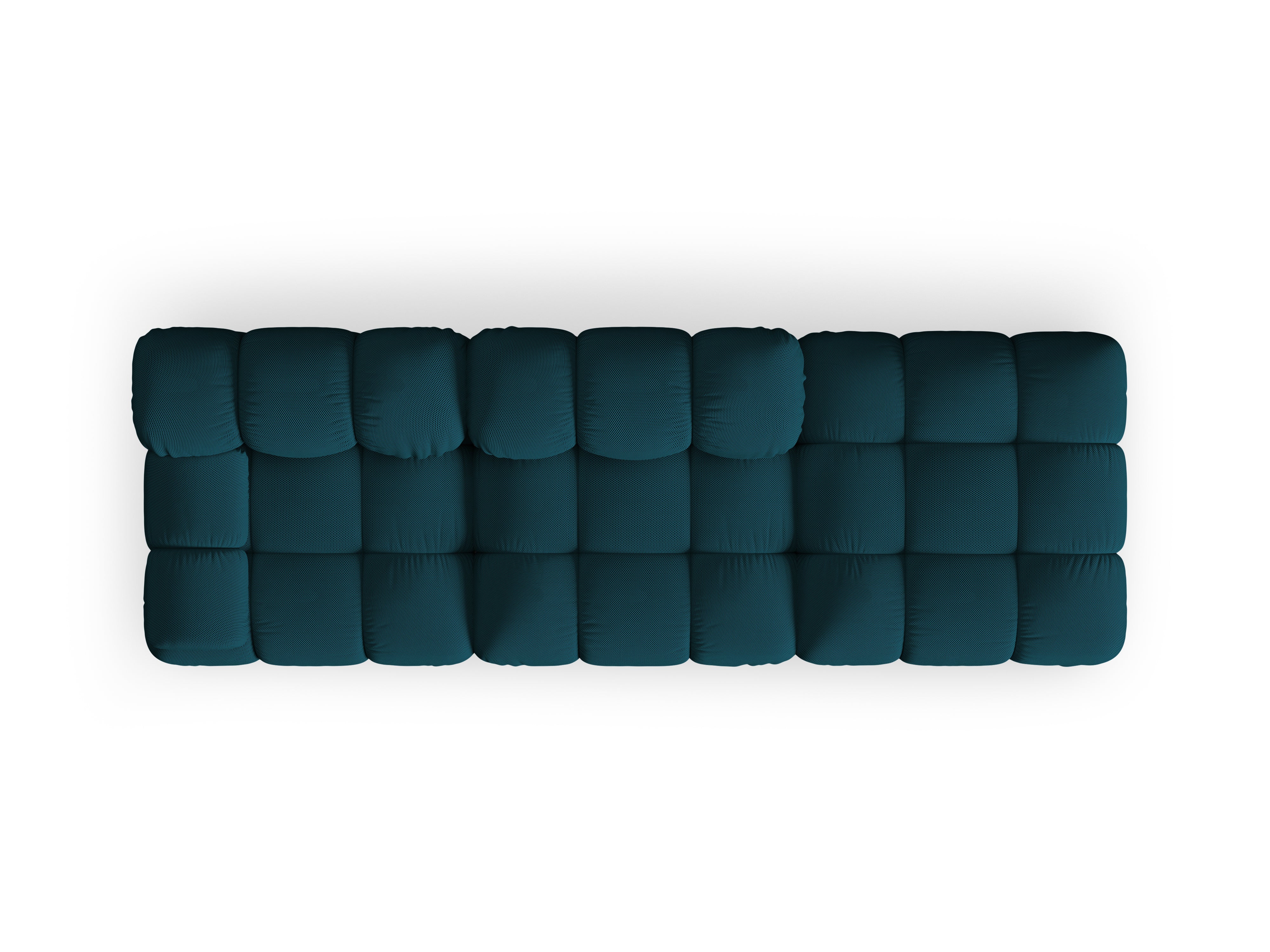 Modulares Sofa BELLIS mit offener rechter Seite in marineblauem 3D-Stoff