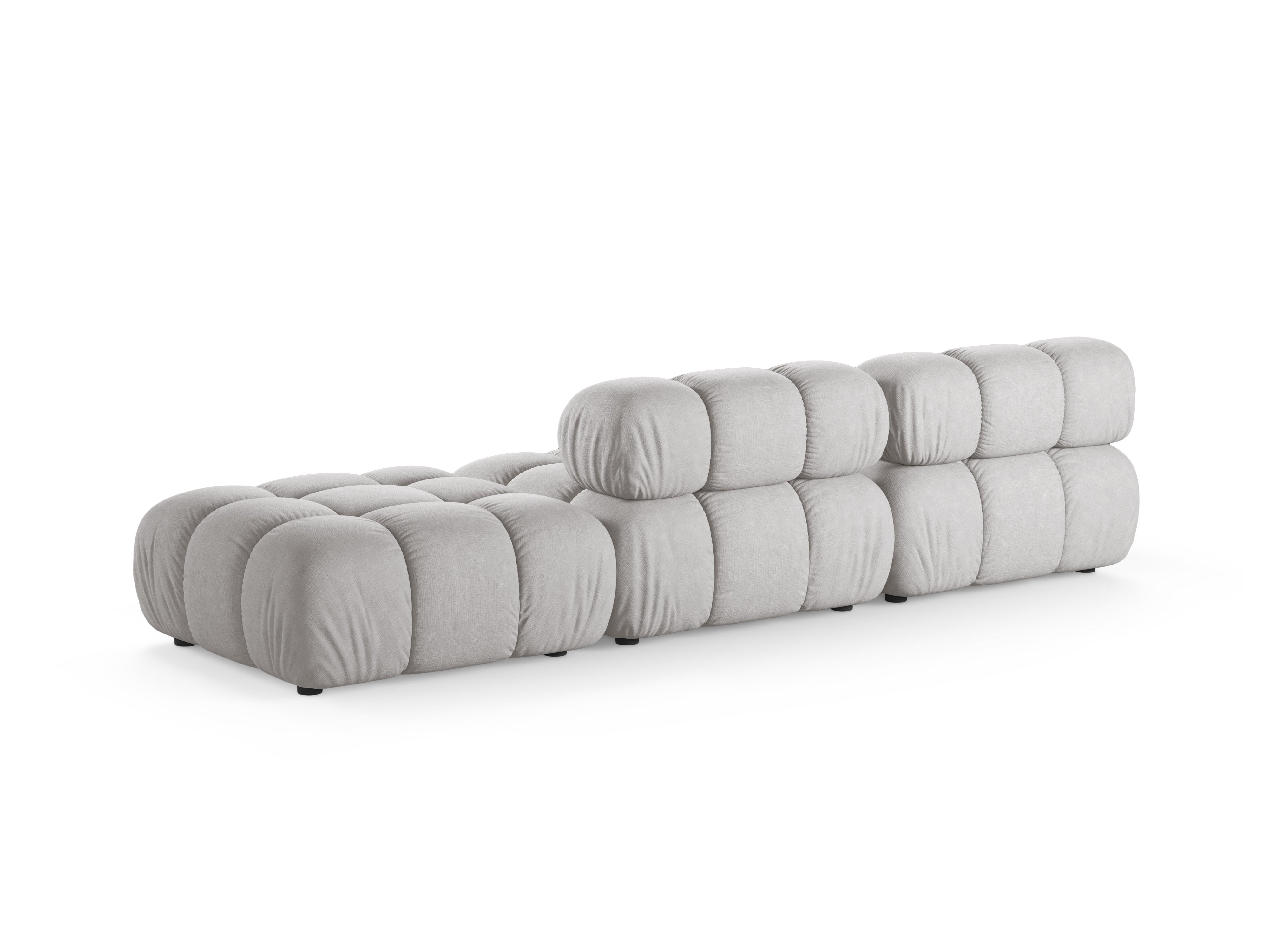 Modulares Sofa mit offener rechter Seite BELLIS in Hellgrau