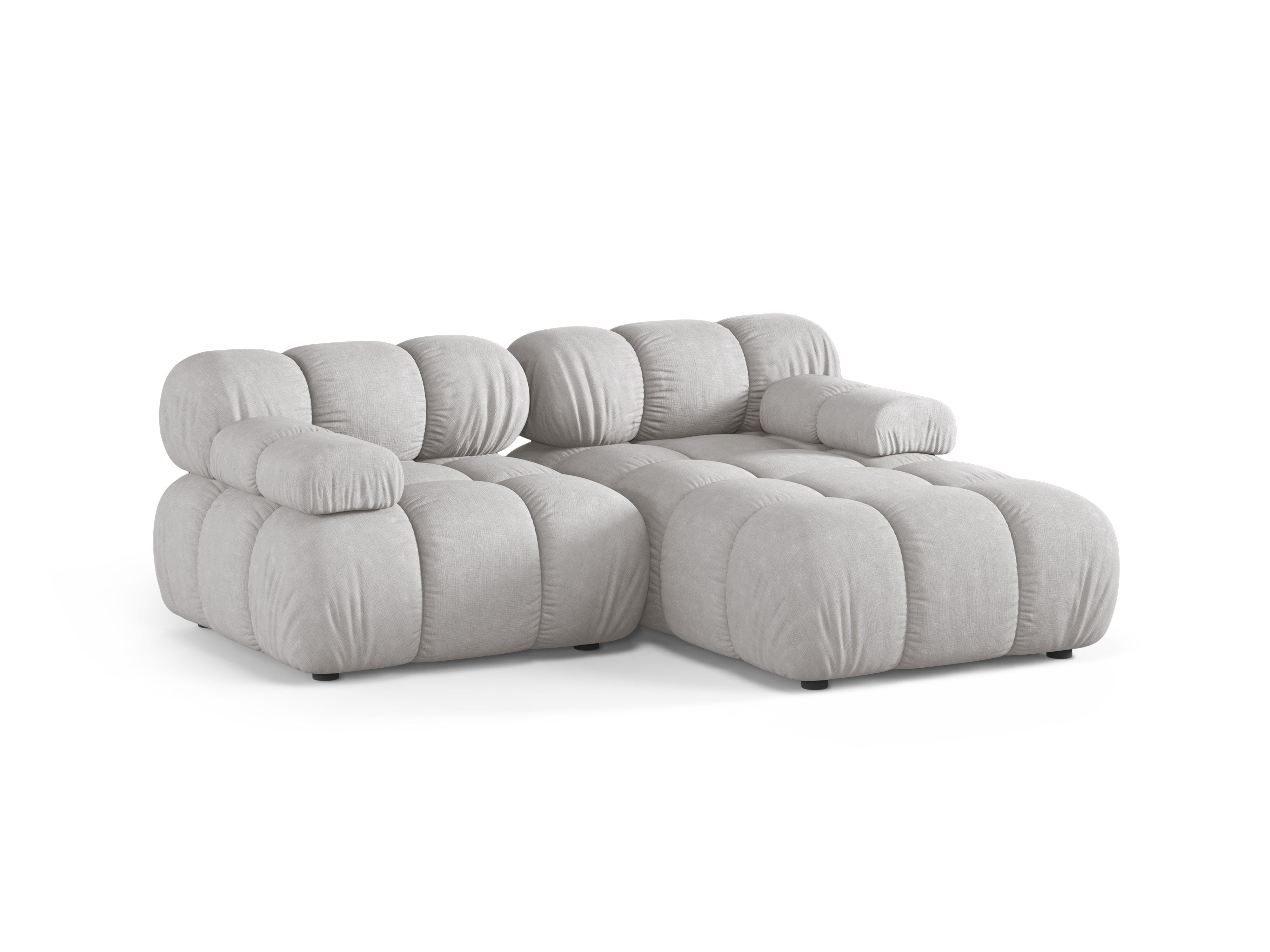 Zweisitzer-Ecksofa rechts BELLIS in Hellgrau