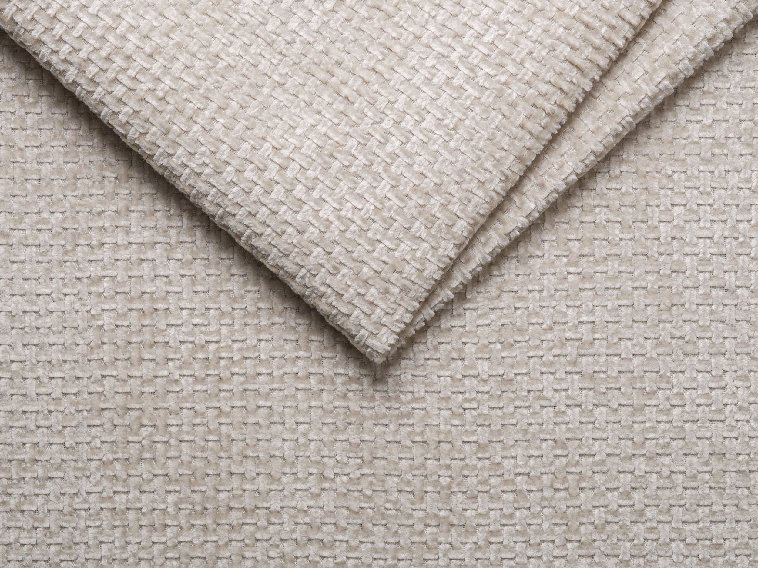 Right-facing U-shaped corner sofa MILEY beige chenille