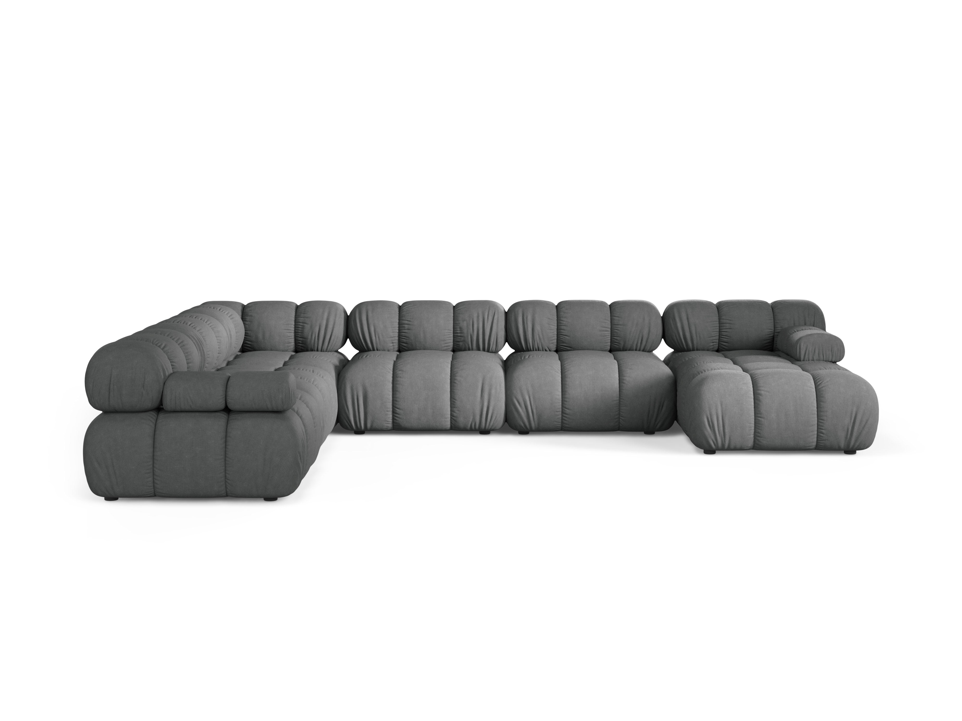 Panoramischer Ecksofa links BELLIS grau