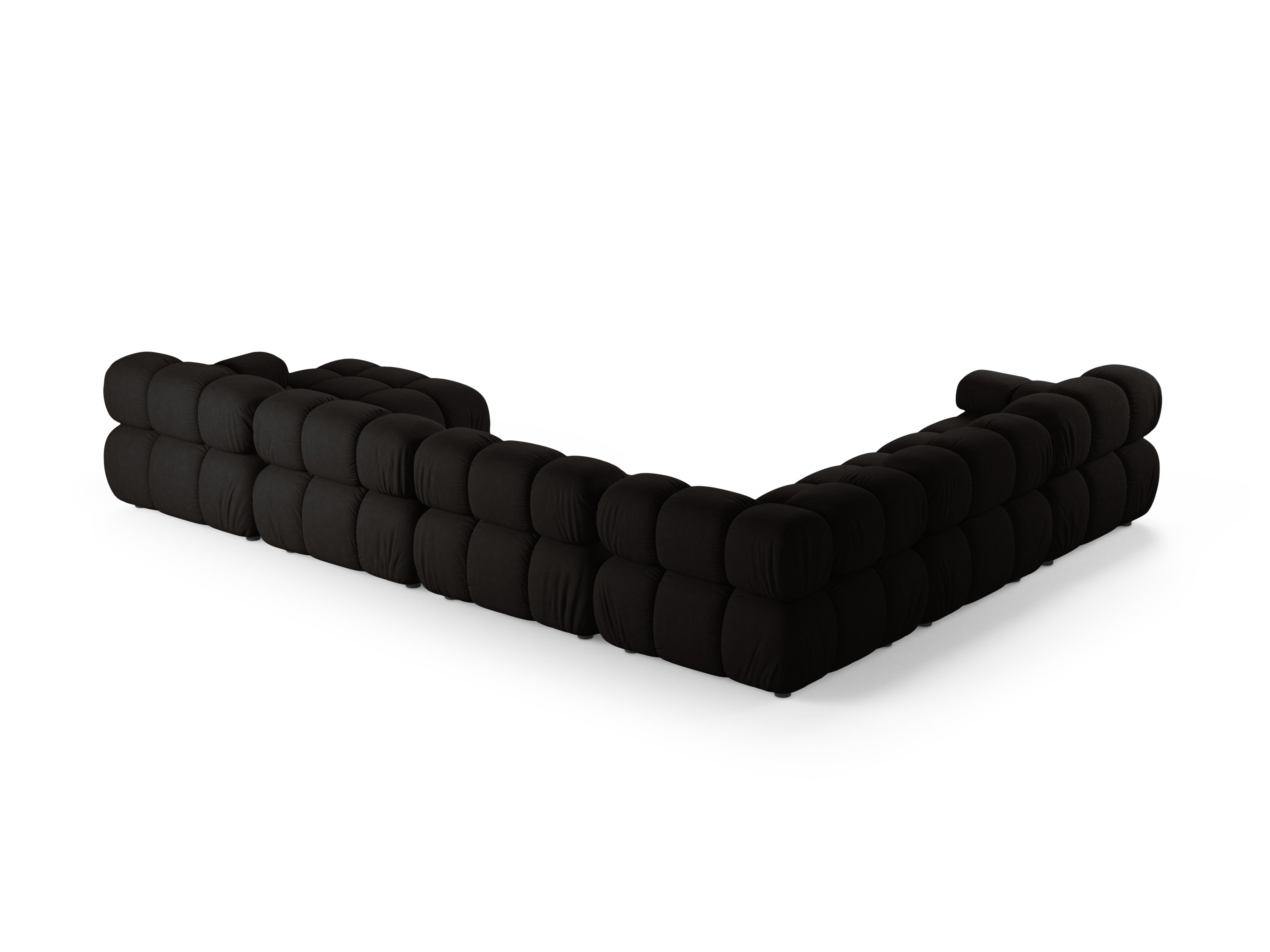 Panoramischer Ecksofa links BELLIS schwarz