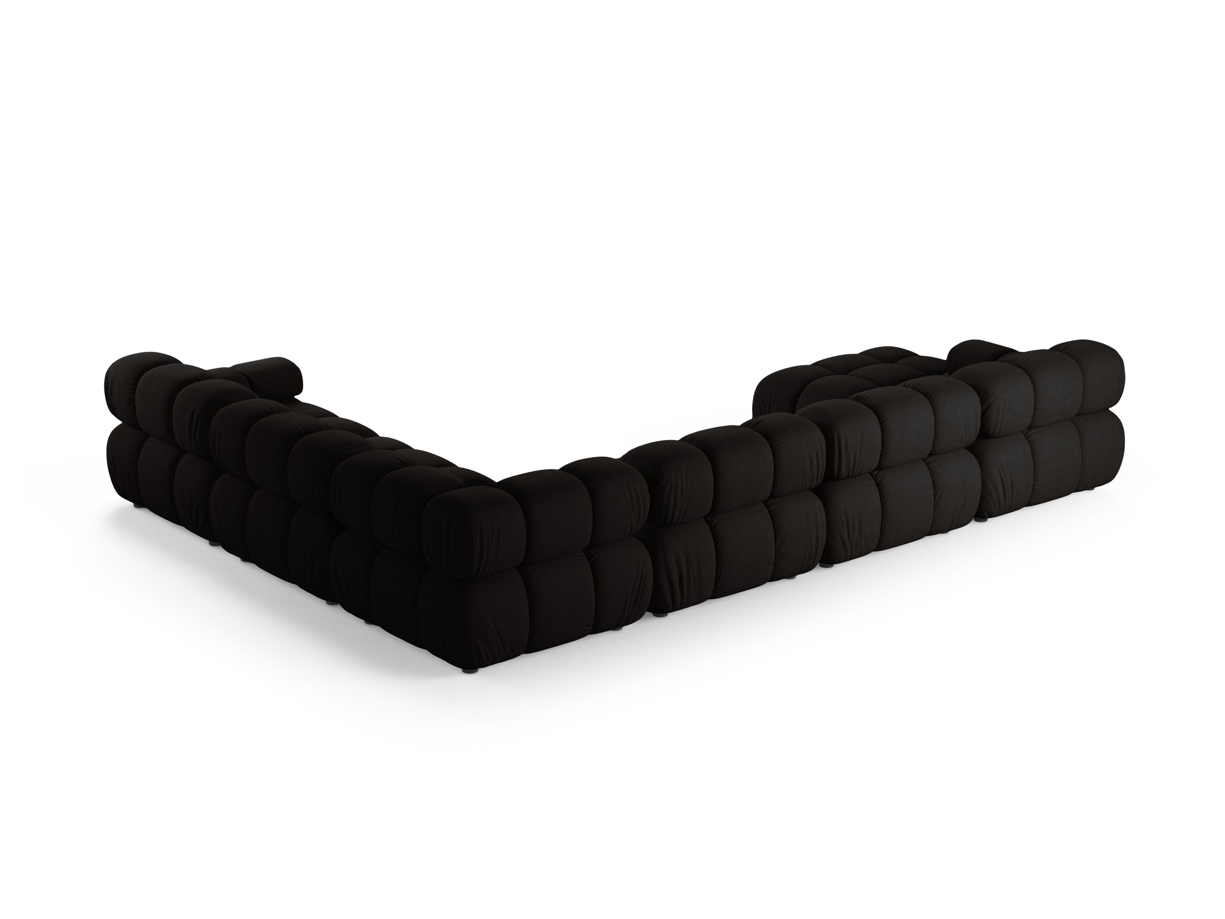 Panoramischer Ecksofa rechts BELLIS schwarz