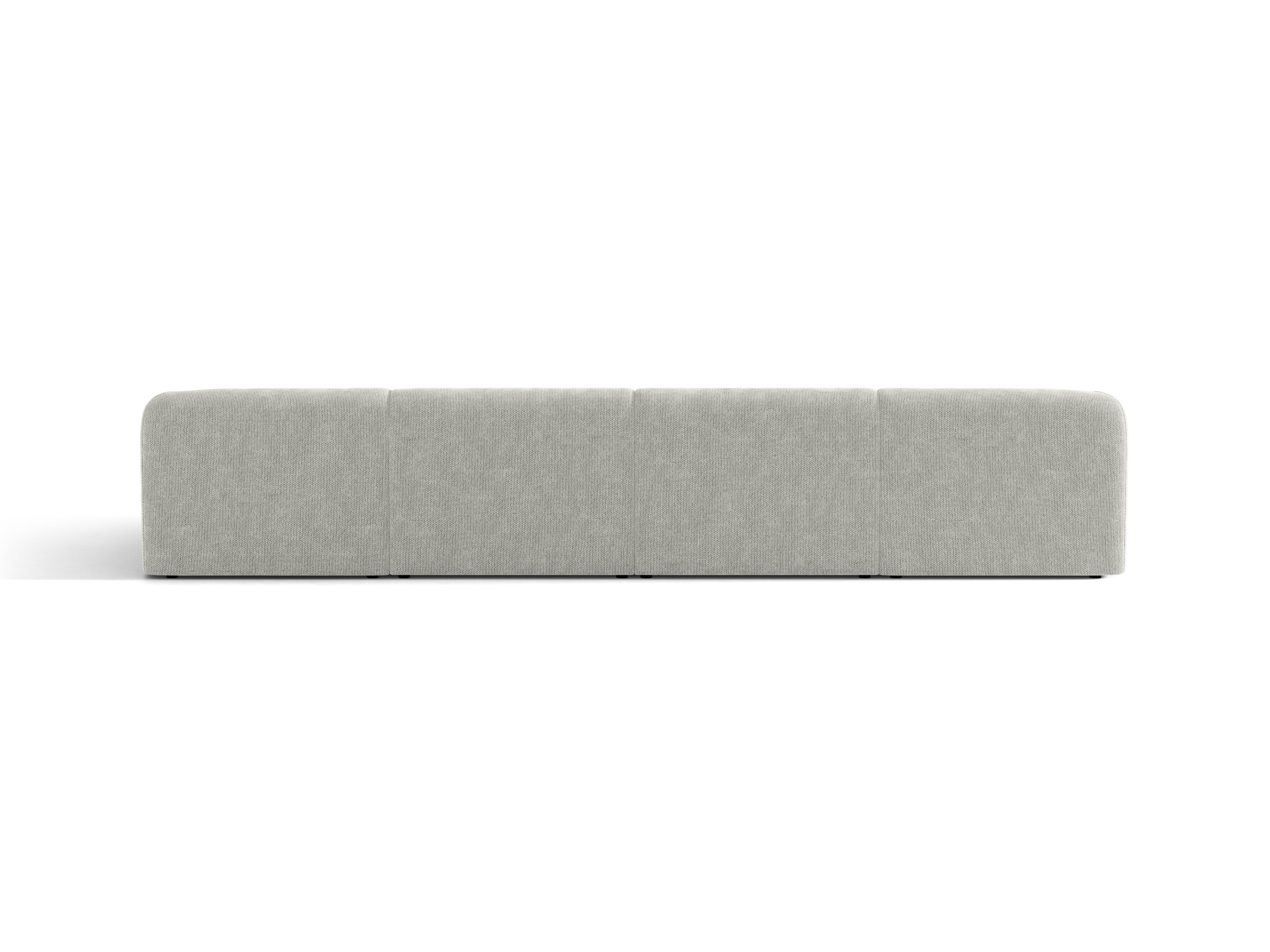 U-förmiger Ecksofa MILEY graues Chenille