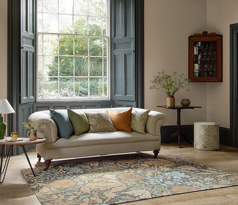 Teppich COMPTON TRELLIS grün mit braun