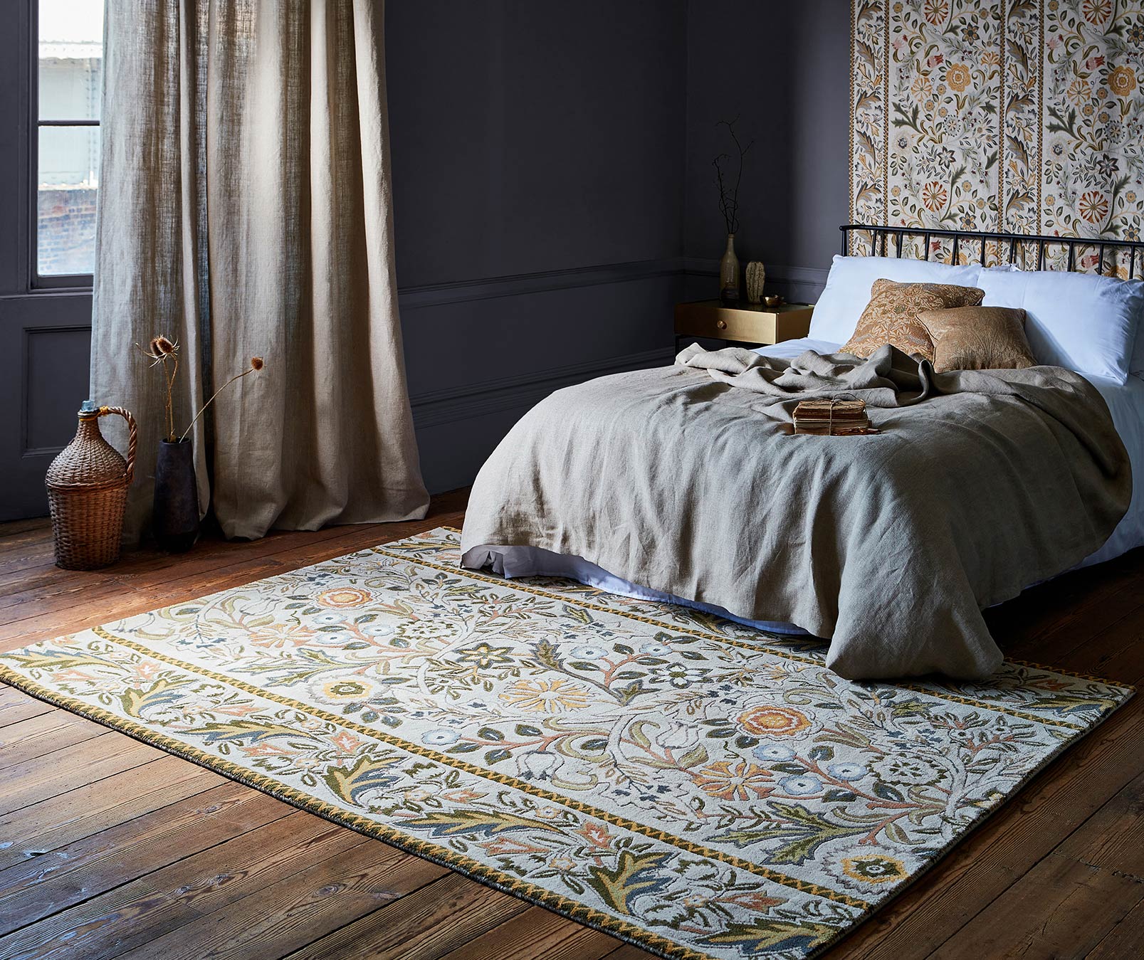 Teppich WILHELMINA LEINEN SENF beige